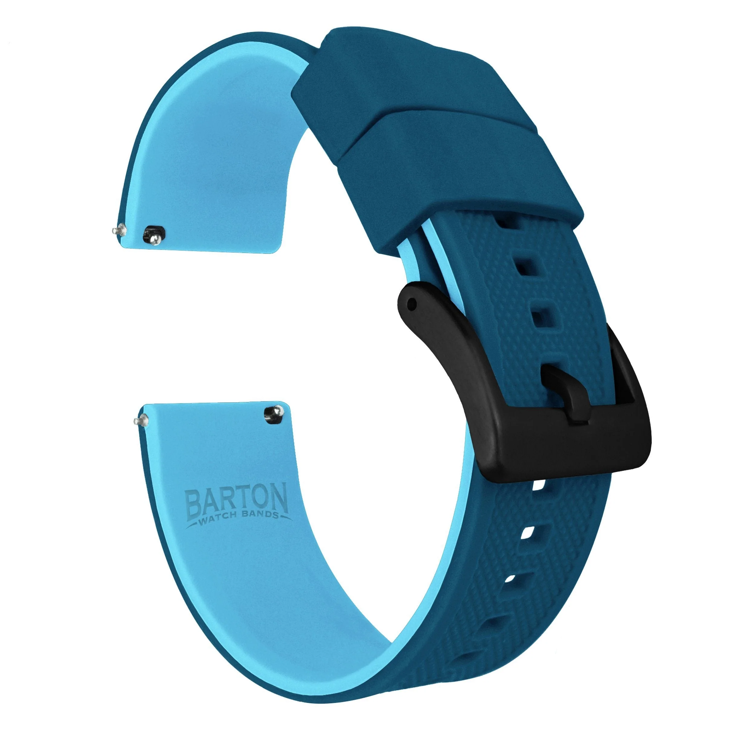 Omega Moonswatch Elite Silicone Flatwater Blue Watch Band - Image 3