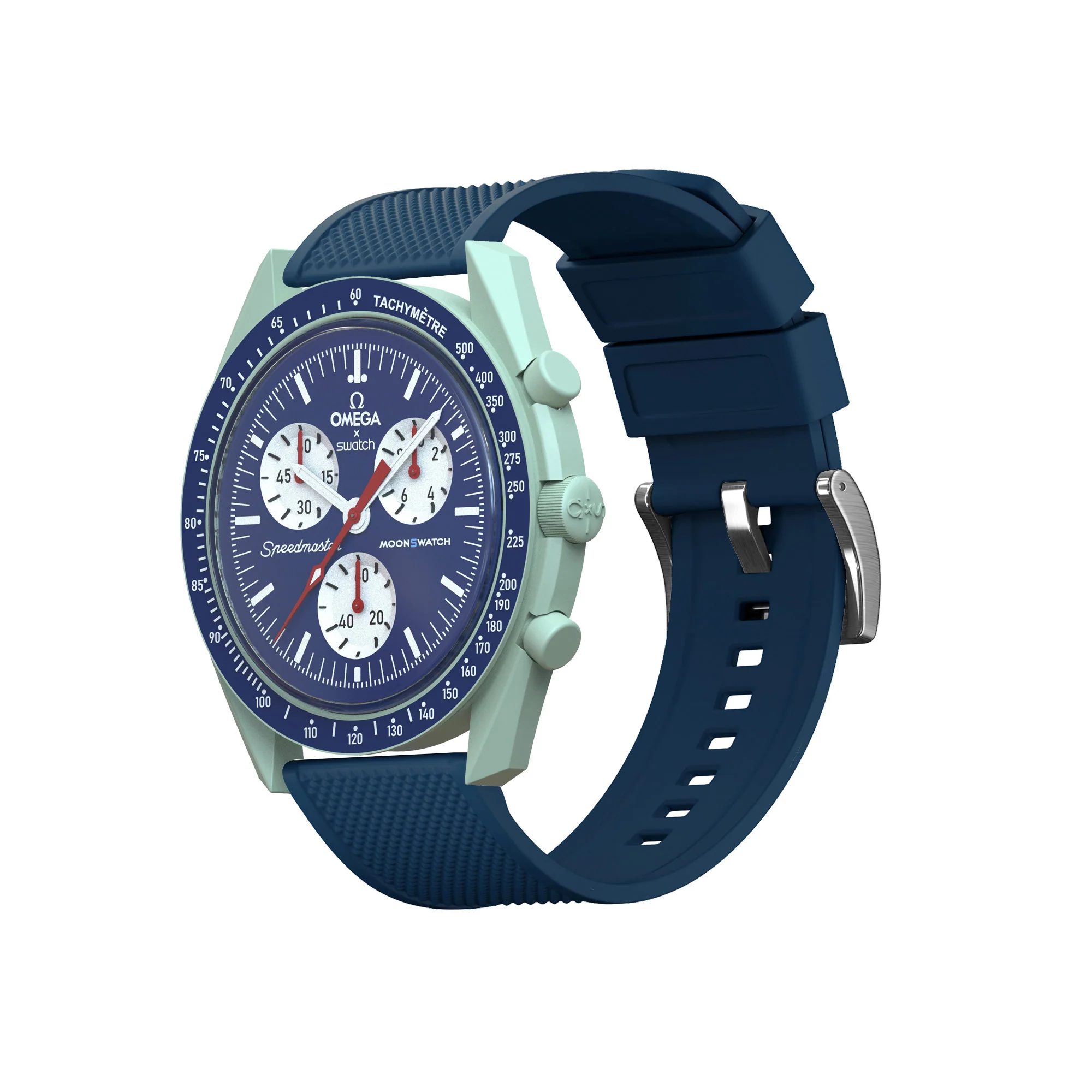 Omega Moonswatch Fkm Rubber Navy Blue Watch Band - Image 2