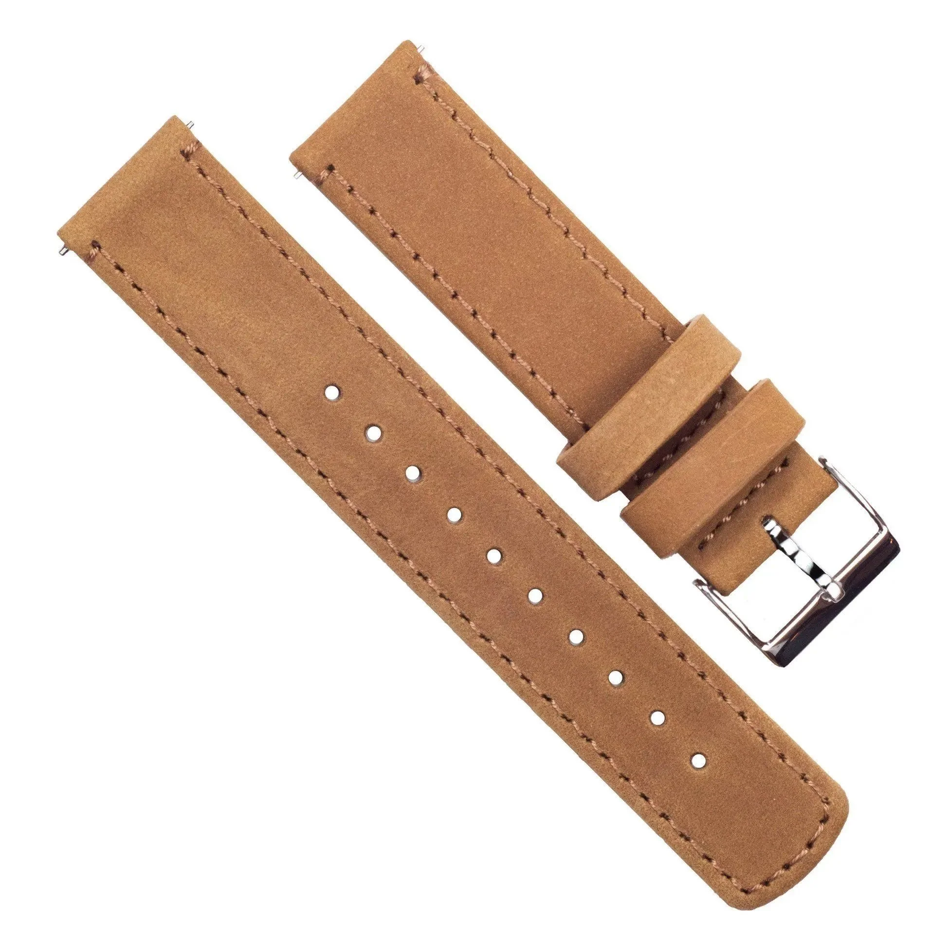 Omega Moonswatch Gingerbread Brown Leather Stitching Watch Band - Image 6