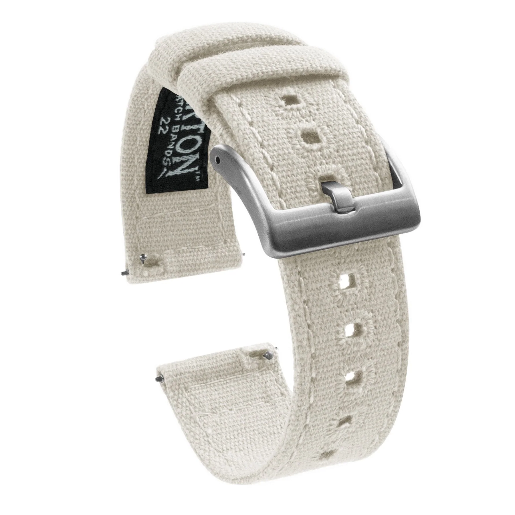 Omega Moonswatch Linen White Canvas Watch Band - Image 2