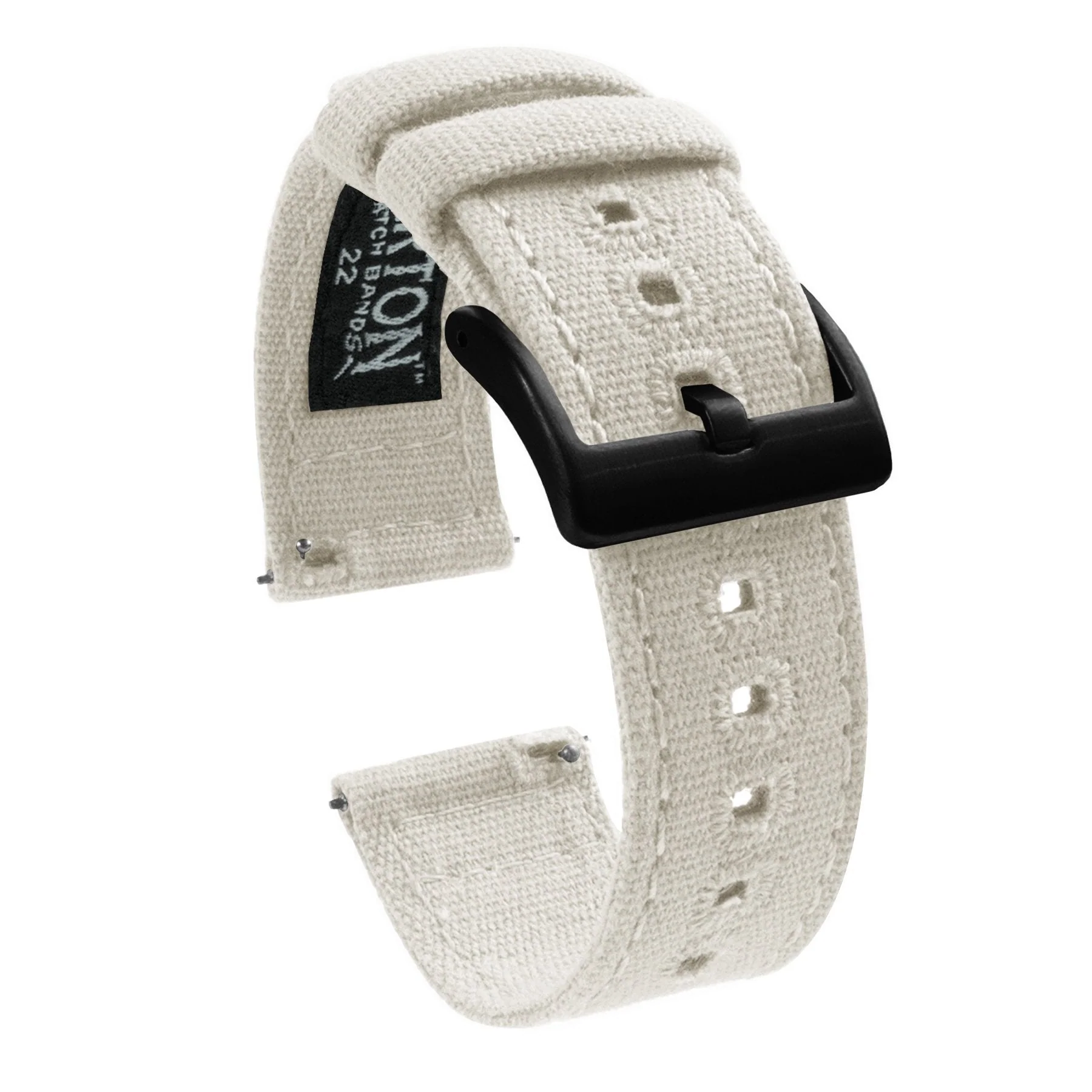 Omega Moonswatch Linen White Canvas Watch Band - Image 3