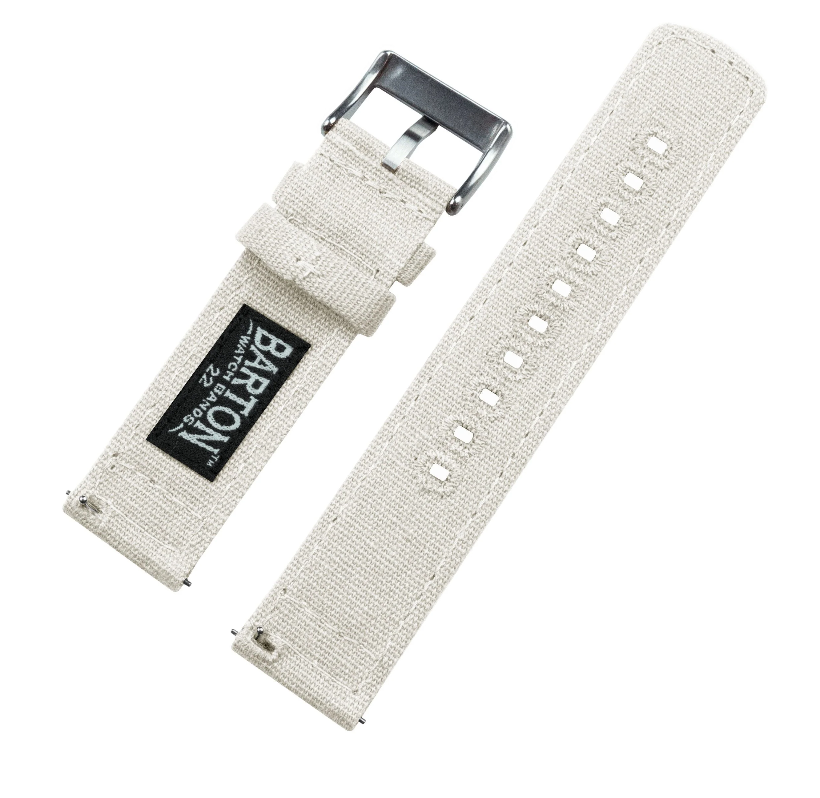 Omega Moonswatch Linen White Canvas Watch Band - Image 5