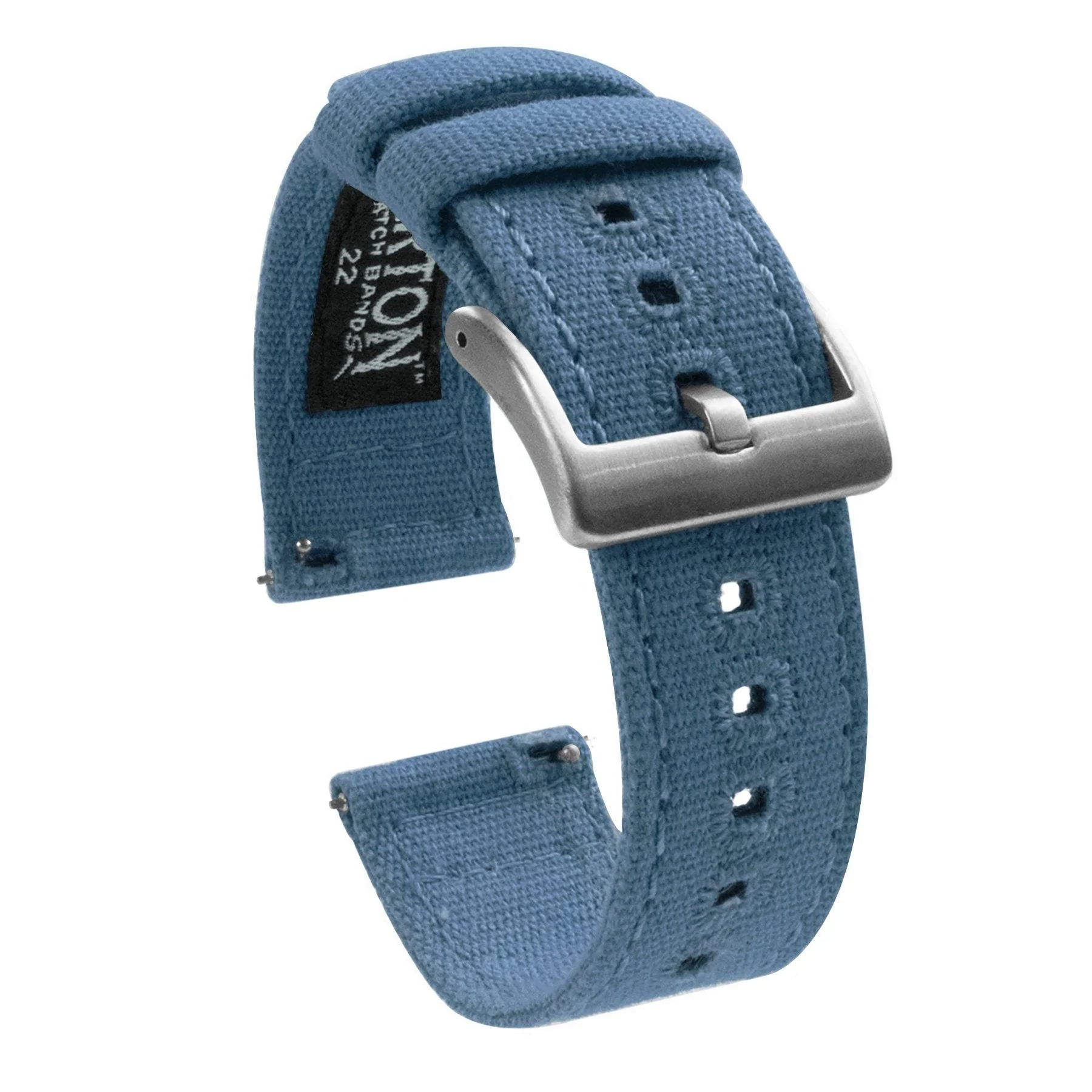 Omega Moonswatch Nantucket Blue Canvas Watch Band - Image 2