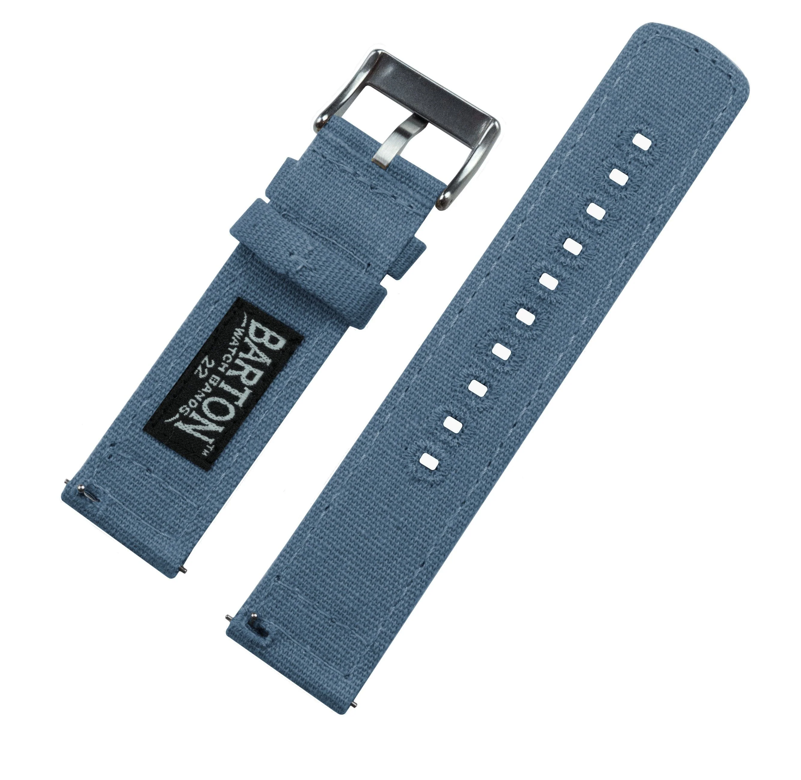 Omega Moonswatch Nantucket Blue Canvas Watch Band - Image 5