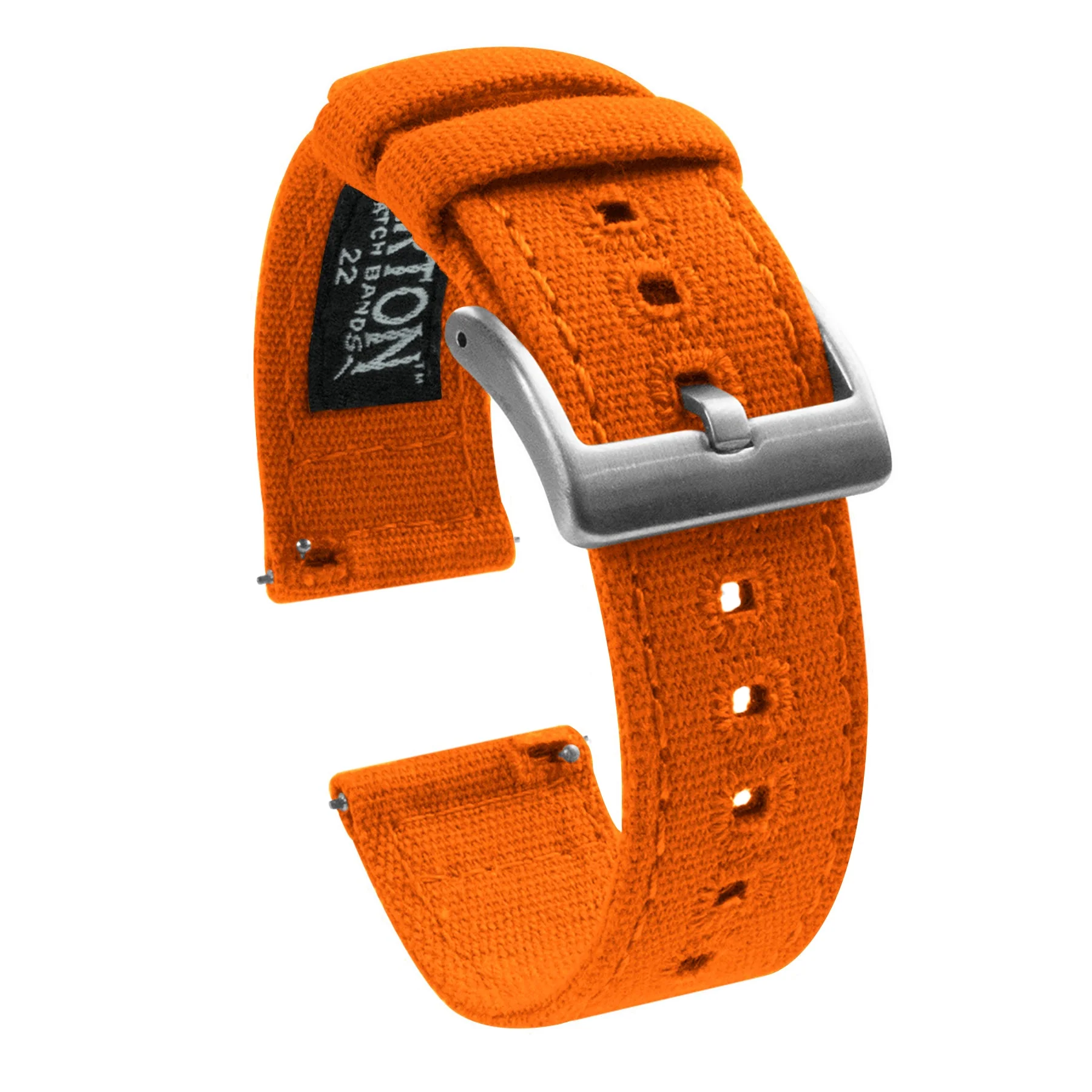 Omega Moonswatch Pumpkin Orange Canvas Watch Band - Image 2