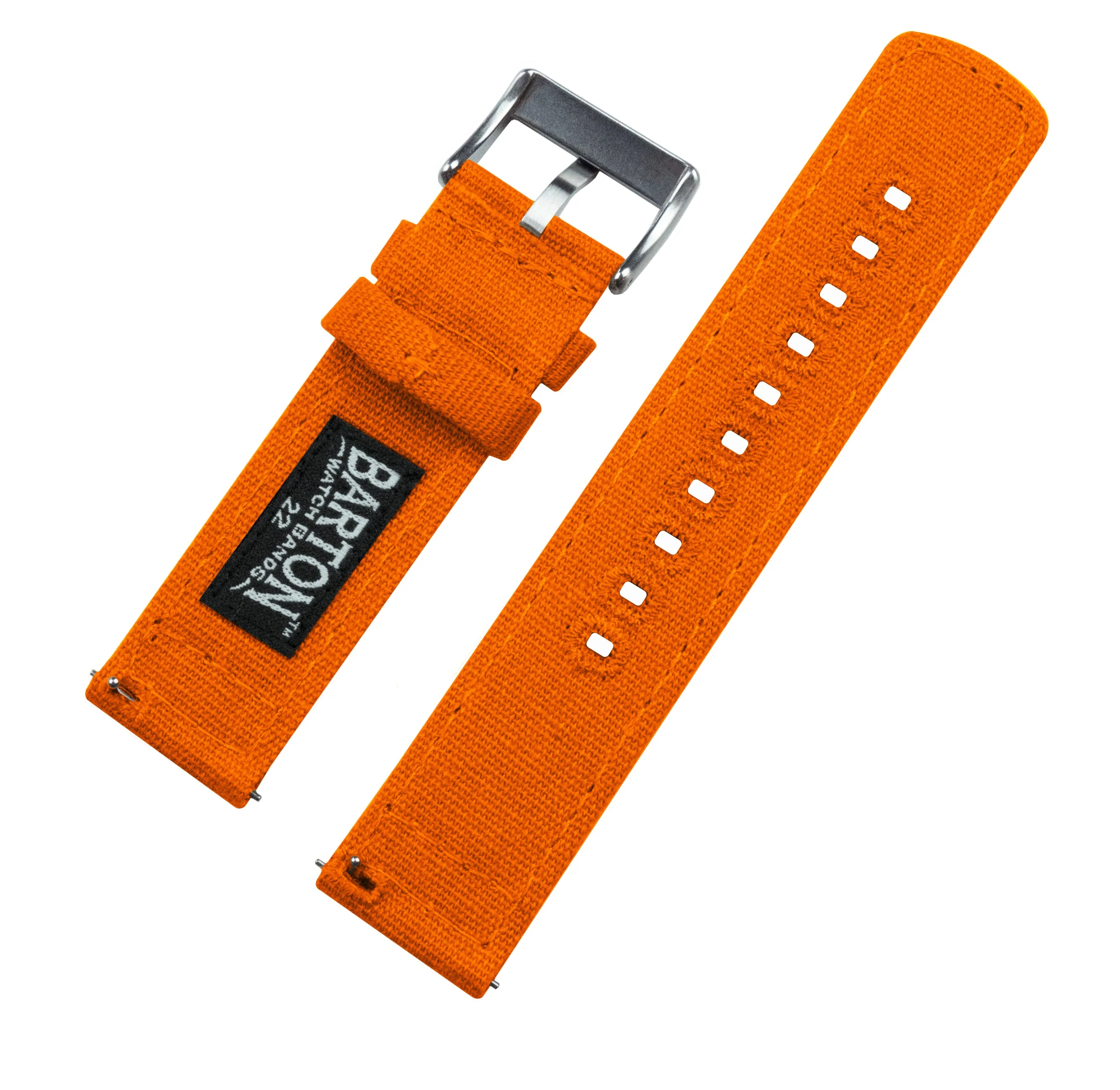 Omega Moonswatch Pumpkin Orange Canvas Watch Band - Image 5
