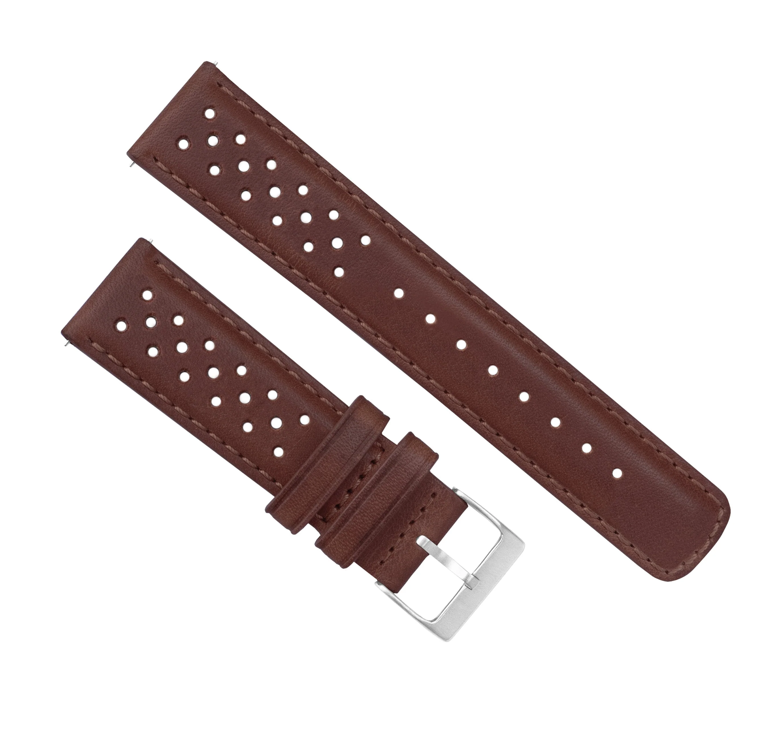 Omega Moonswatch Racing Horween Leather Chocolate Brown Watch Band - Image 2
