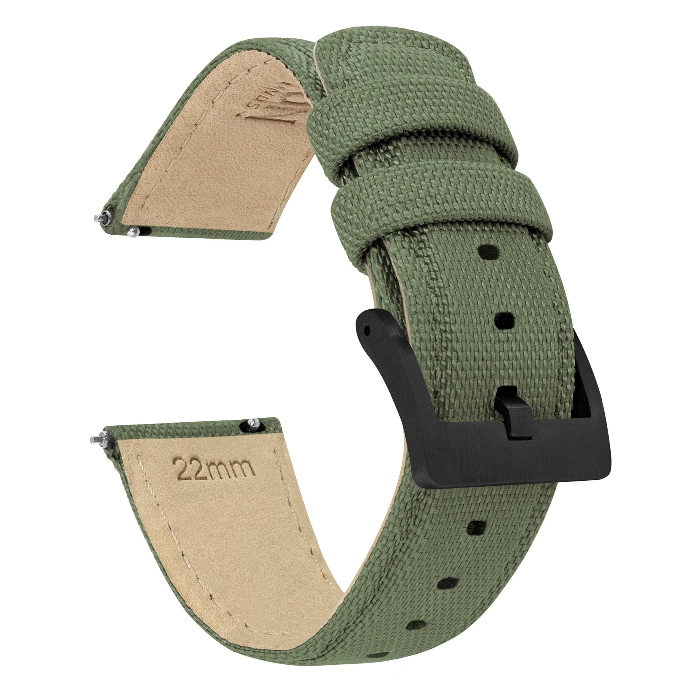 Omega Moonswatch Sailcloth Quick Release Army Green Watch Band - Image 3