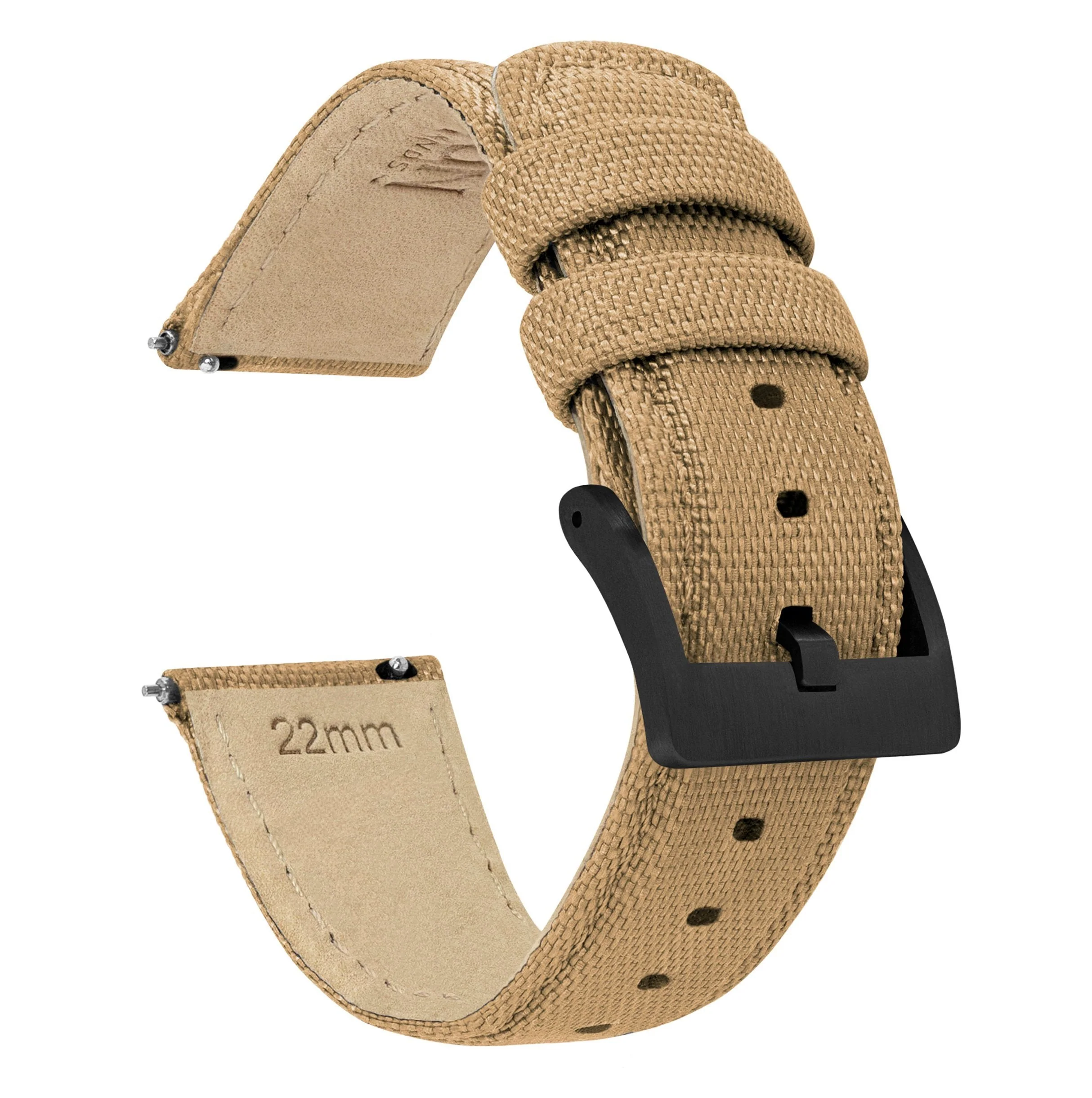 Omega Moonswatch Sailcloth Quick Release Khaki Tan Watch Band - Image 3
