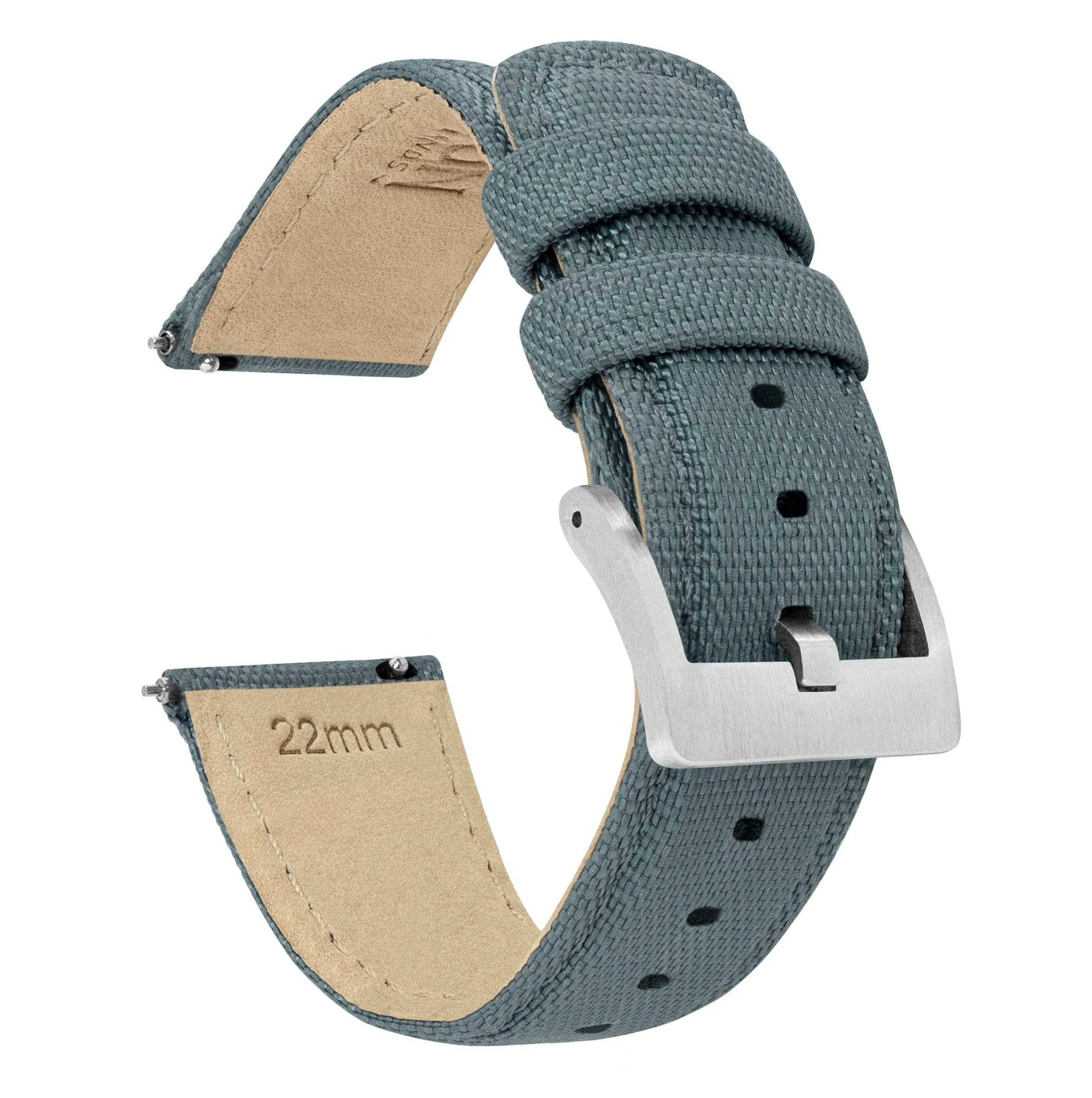 Omega Moonswatch Sailcloth Quick Release Slate Grey Watch Band - Image 2