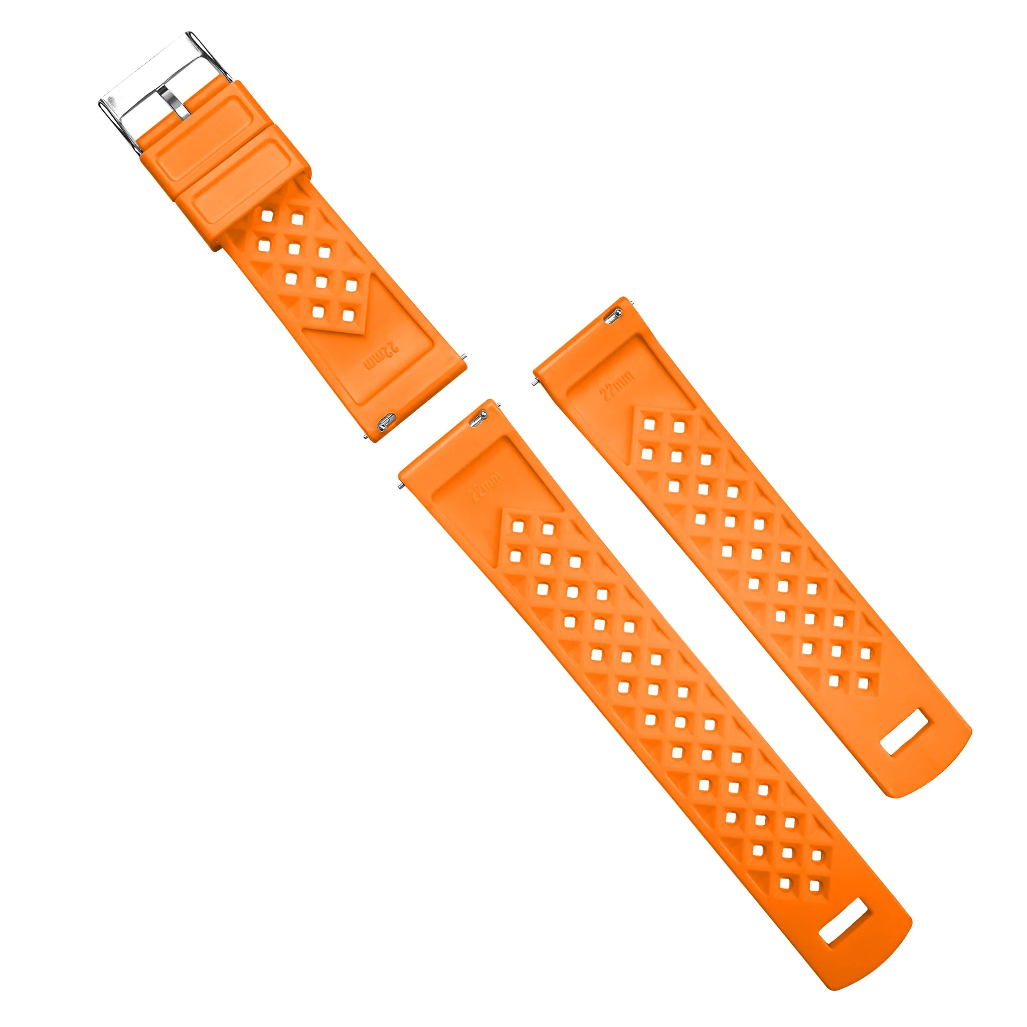 Omega Moonswatch Tropical Style Orange Watch Band - Image 3