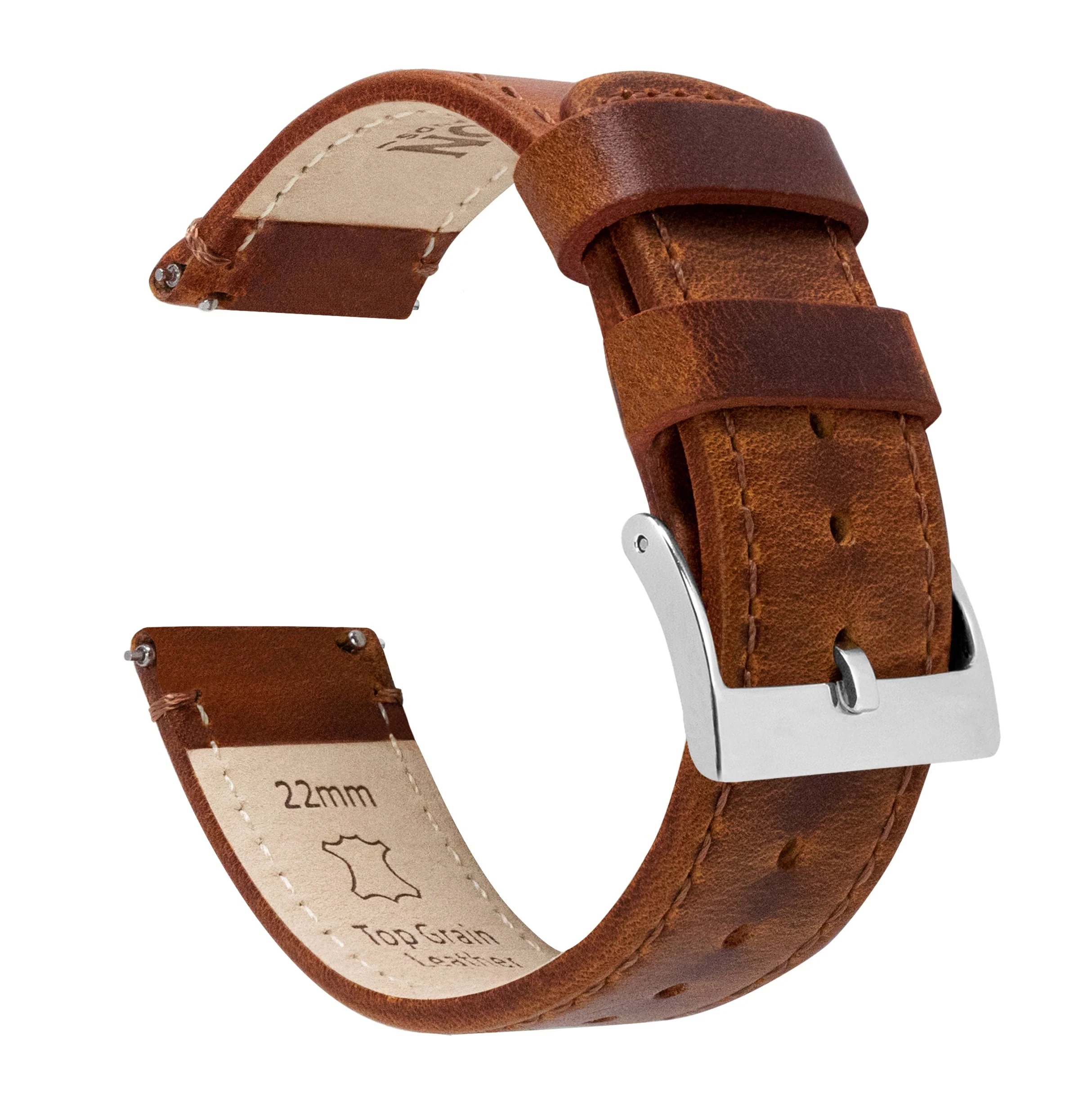 Omega Moonswatch Weathered Brown Leather Watch Band - Image 4