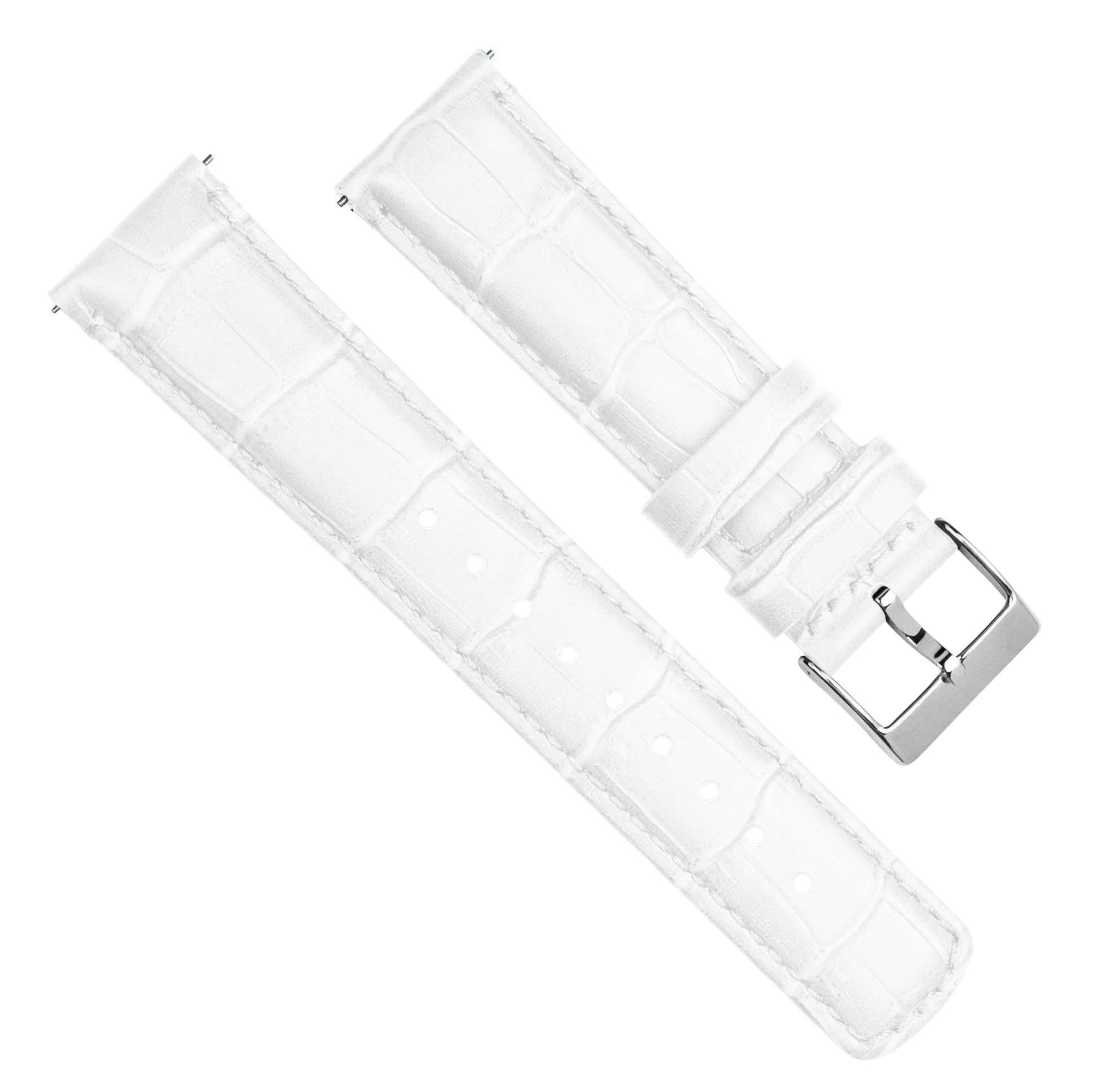 Omega Moonswatch White Alligator Grain Leather Watch Band - Image 7