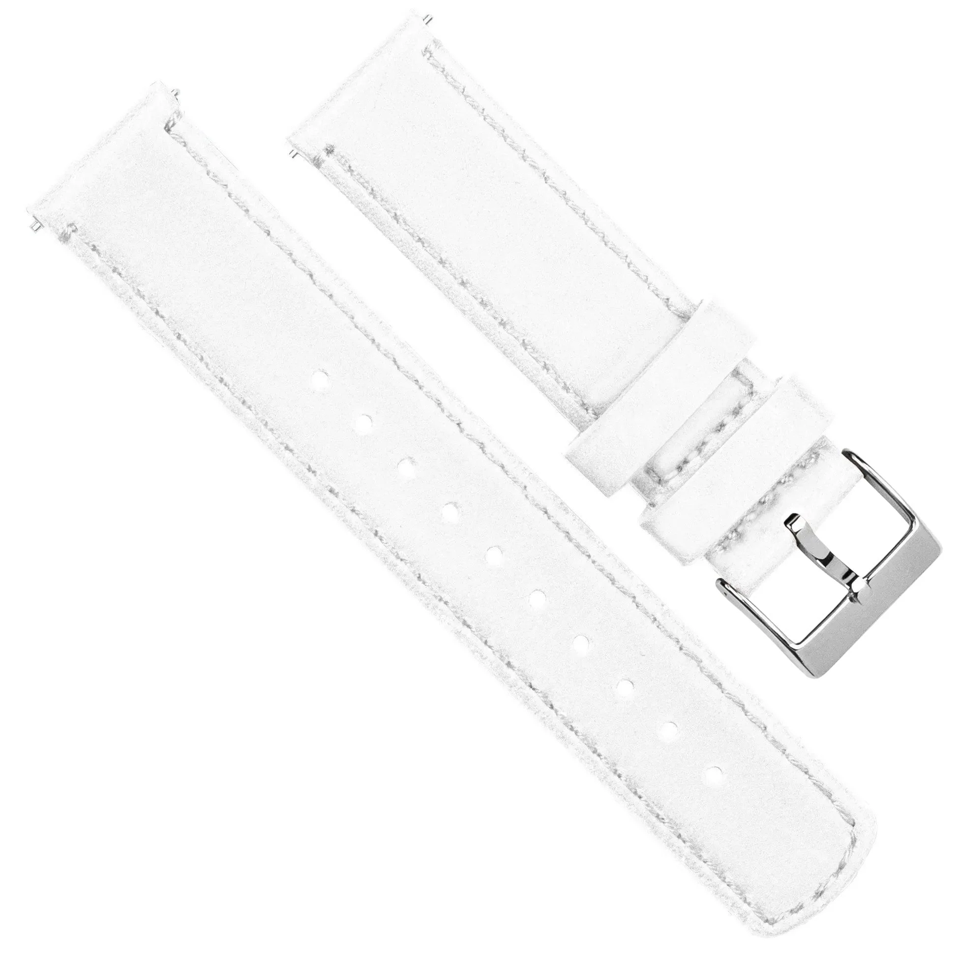 Omega Moonswatch White Leather Stitching Watch Band - Image 6