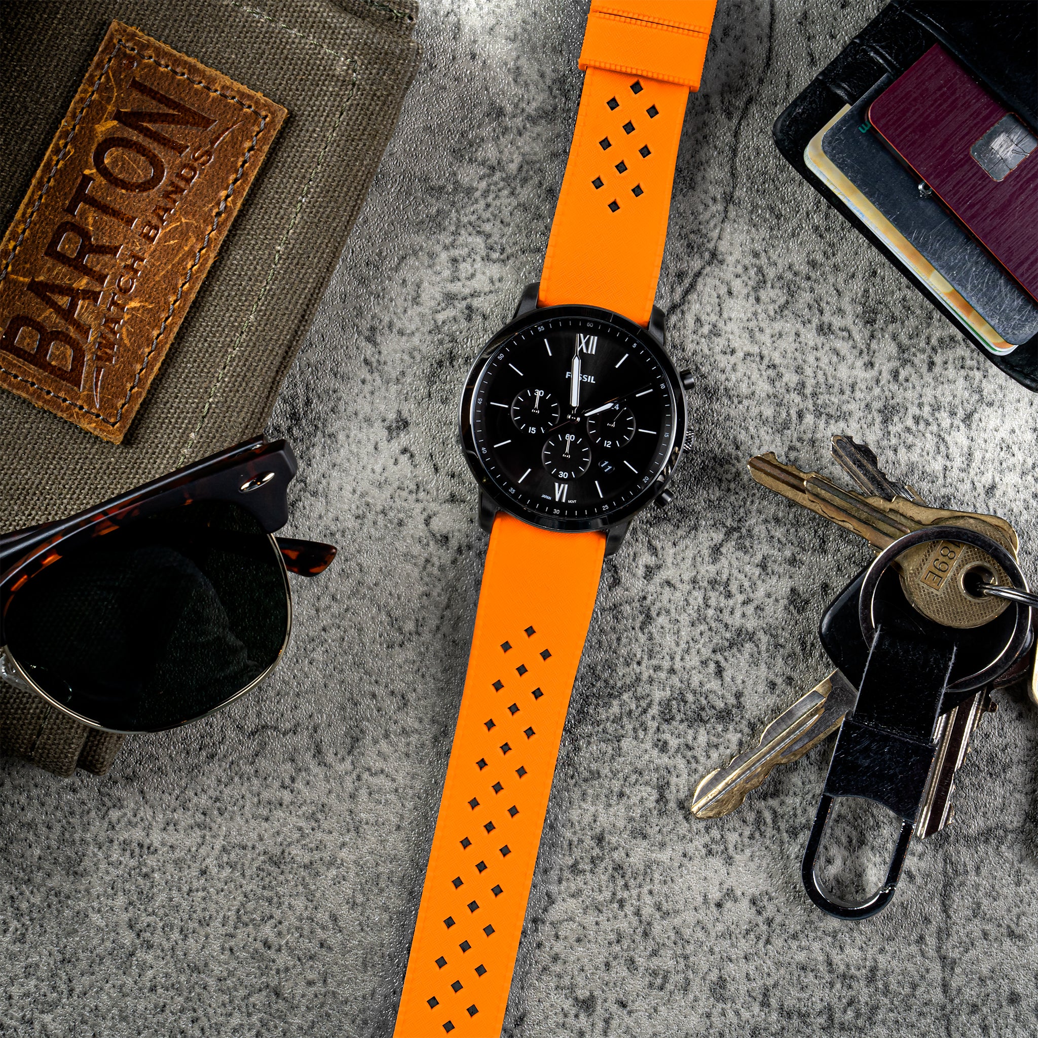Orange Tropical Style Watch Band - Image 2