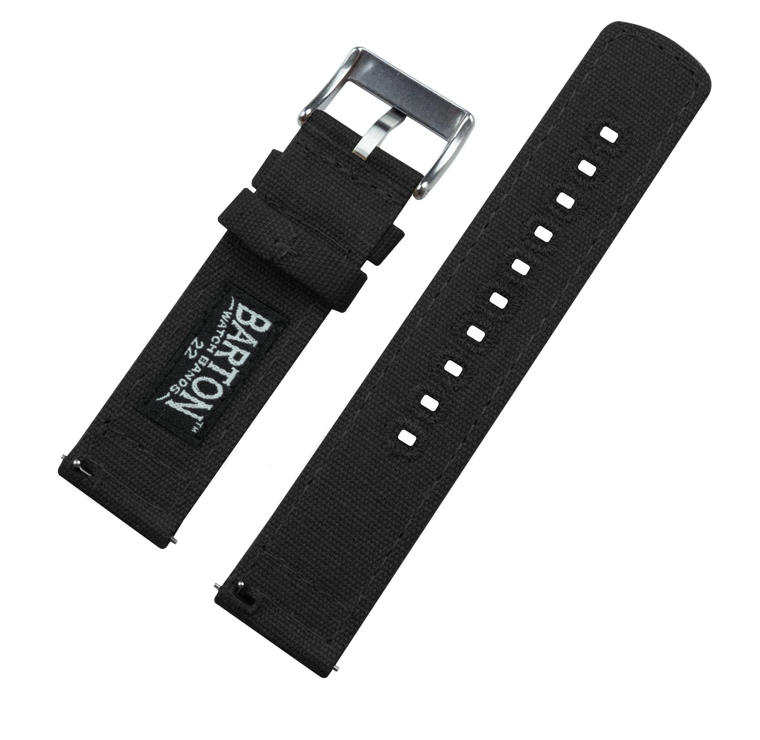 Pebble Smart Watch Black Canvas Watch Band - Image 3