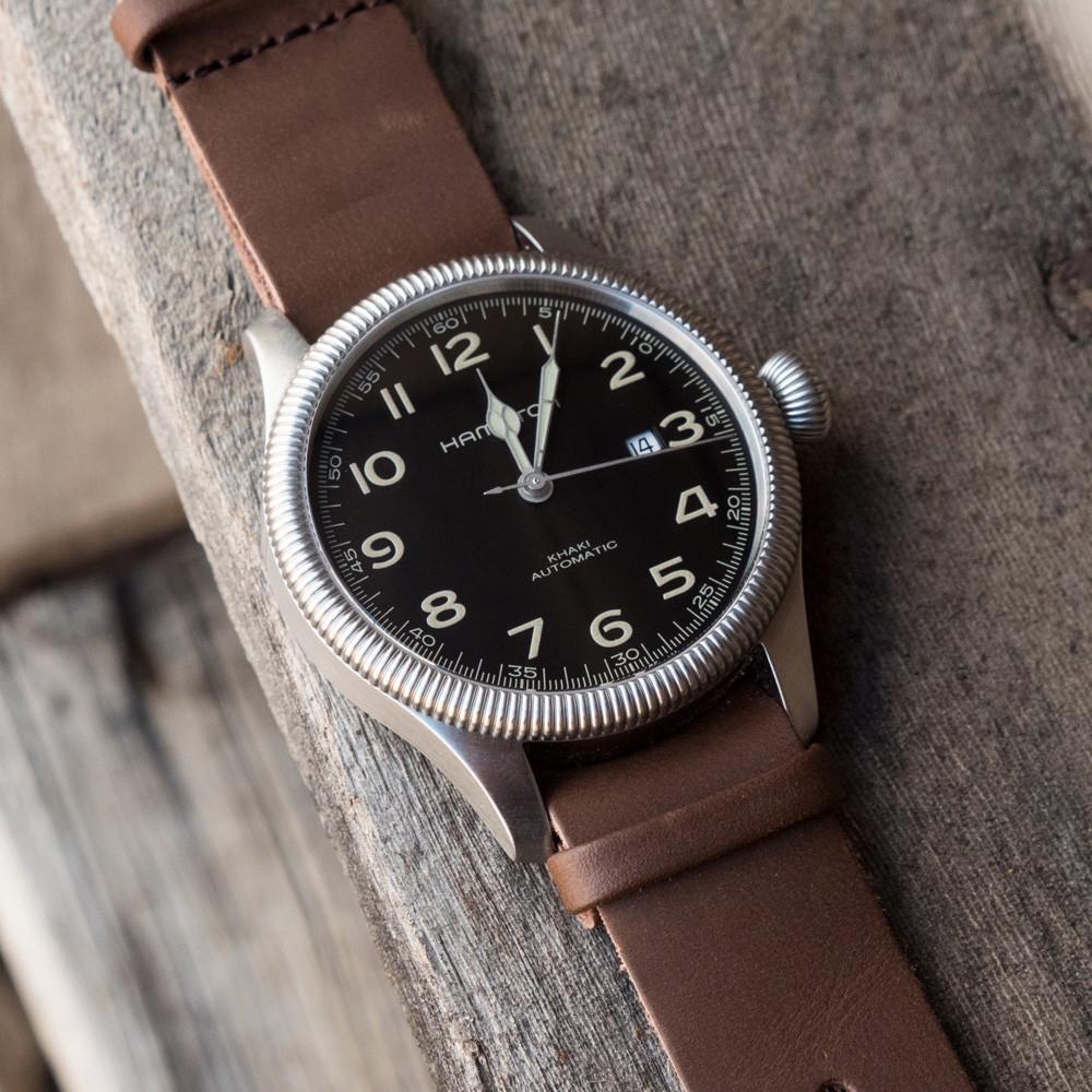 Saddle Brown Leather NATO® style Watch Band - Image 2