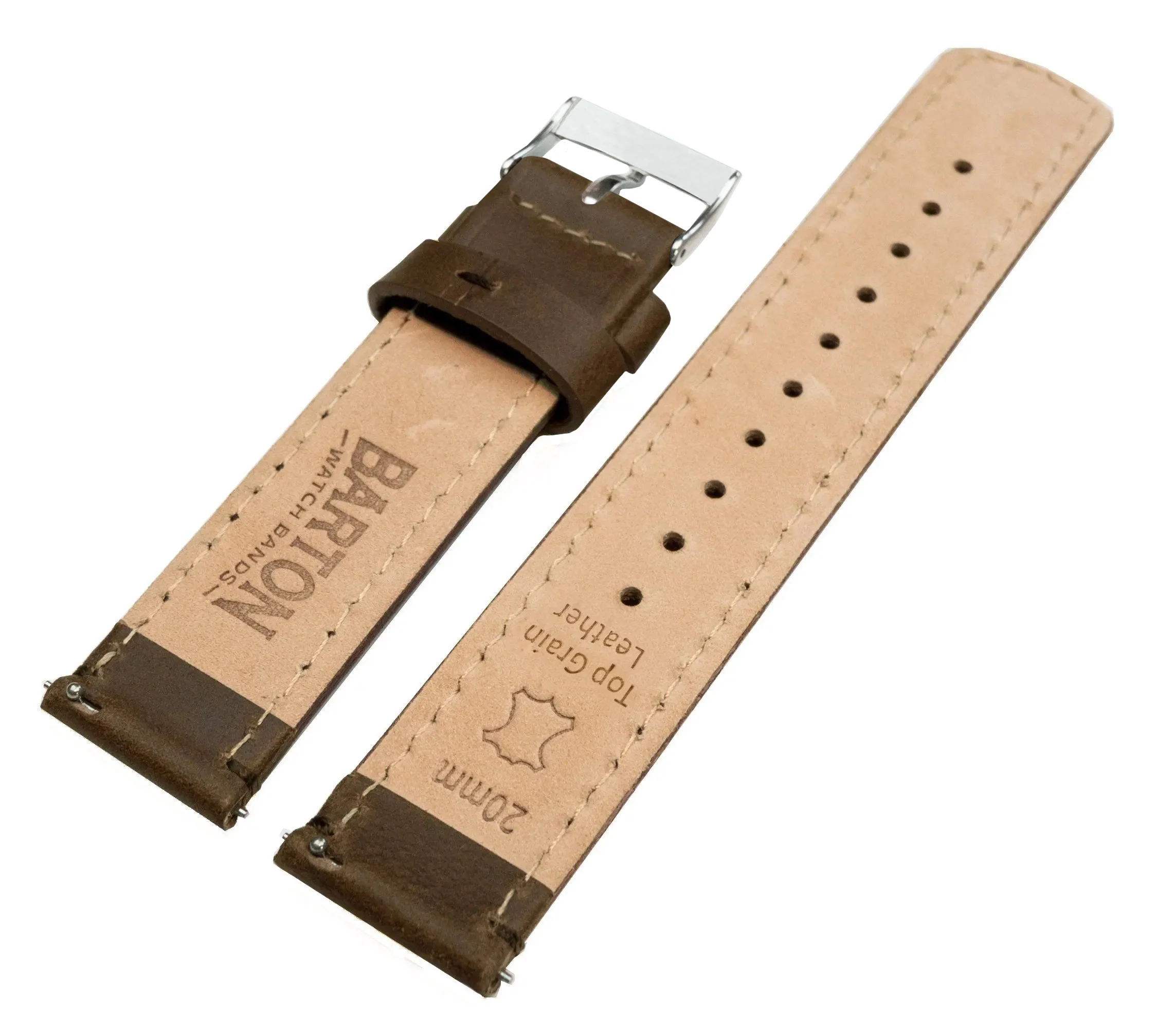 Saddle Leather Saddle Stitching Watch Band - Image 3