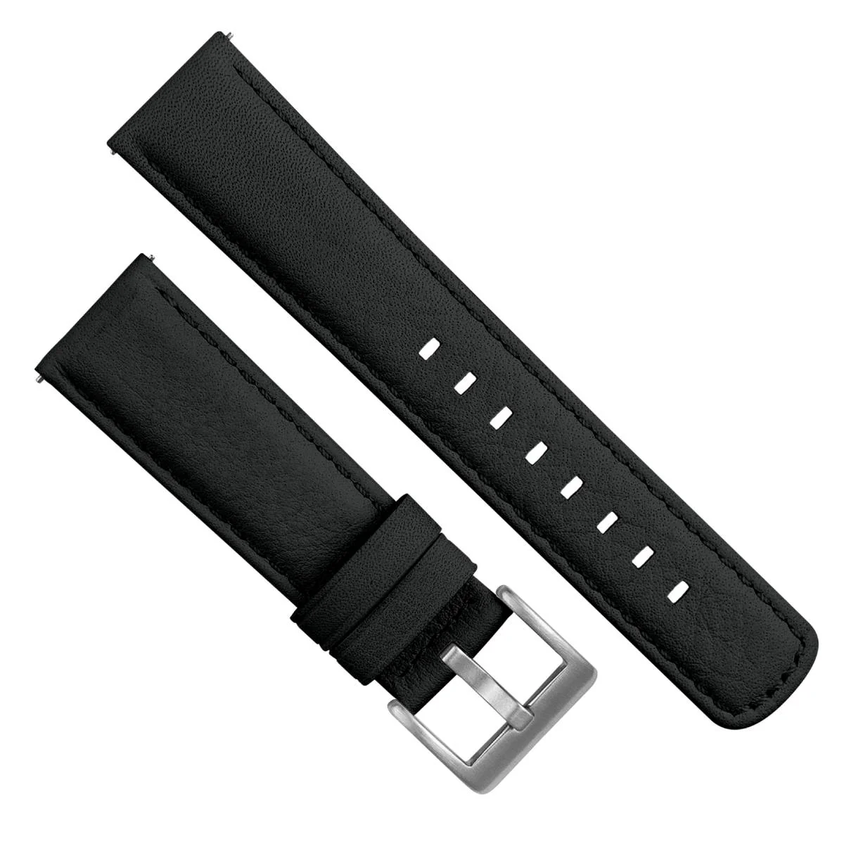 Samsung Galaxy Watch Active 2 Black Pittards Performance Leather Black Stitching Watch Band - Image 4
