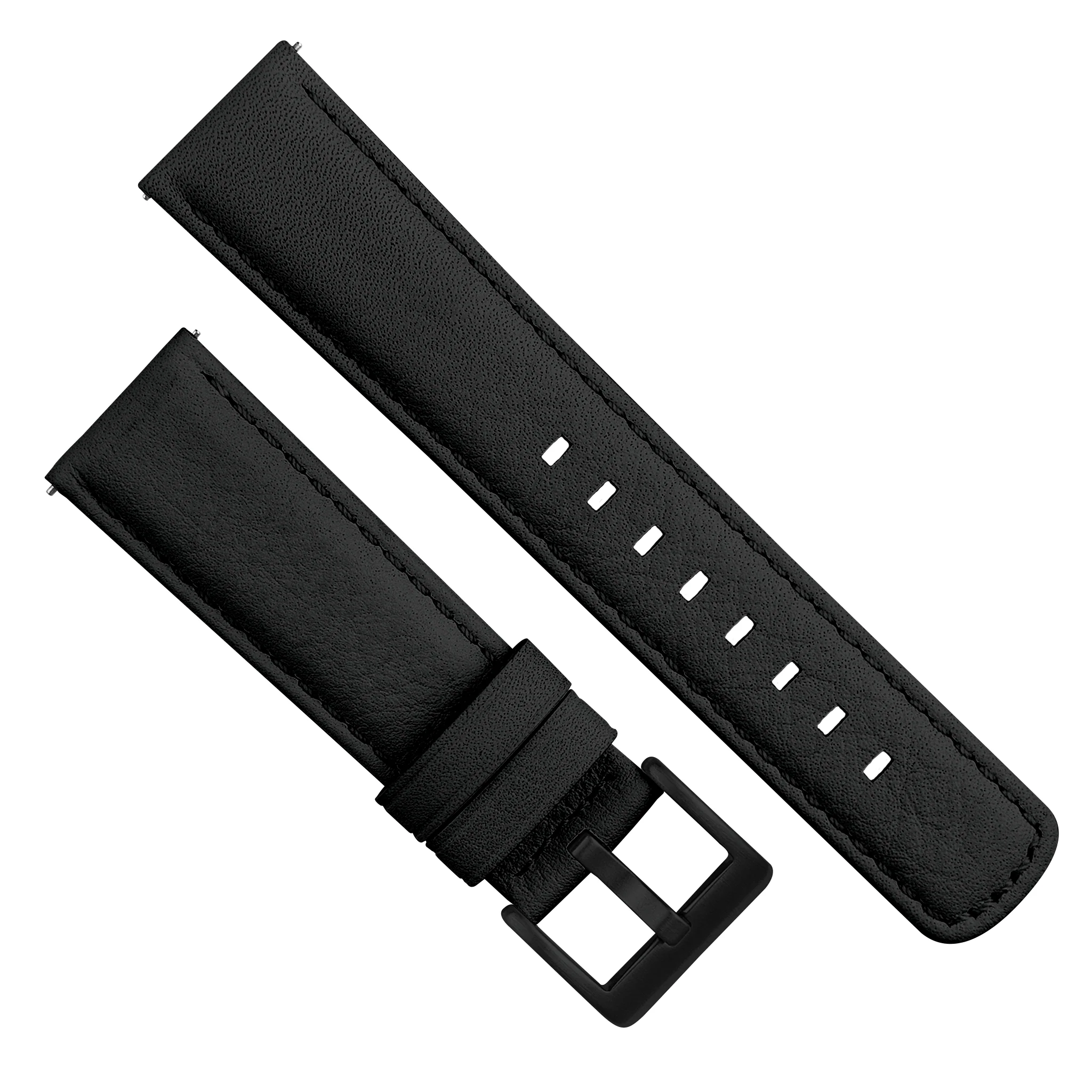 Samsung Galaxy Watch Active 2 Black Pittards Performance Leather Black Stitching Watch Band - Image 6