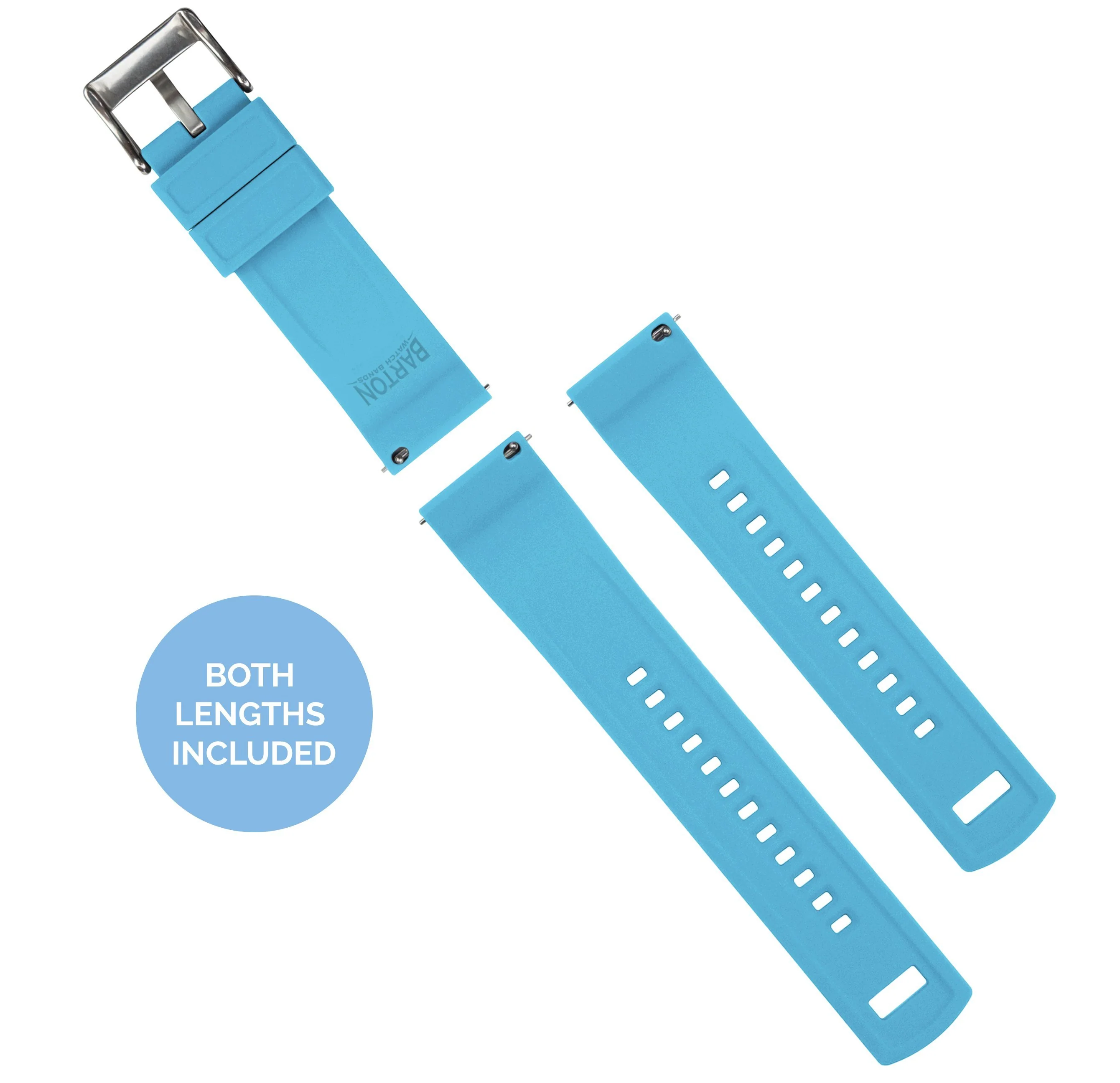 Samsung Galaxy Watch Active 2 Elite Silicone Flatwater Blue Watch Band - Image 4