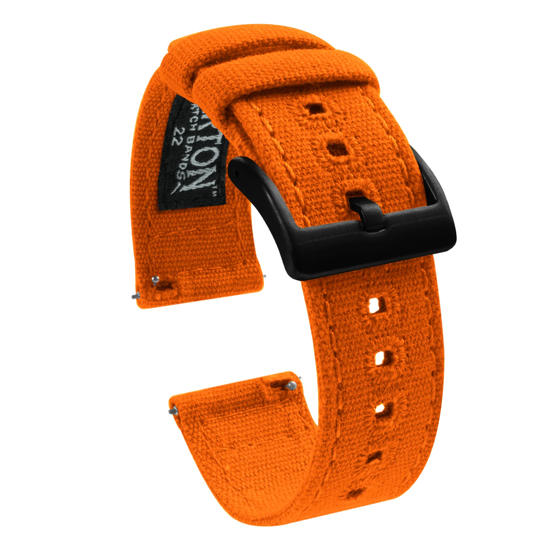 Samsung Galaxy Watch Active 2 Pumpkin Orange Canvas Watch Band - Image 4