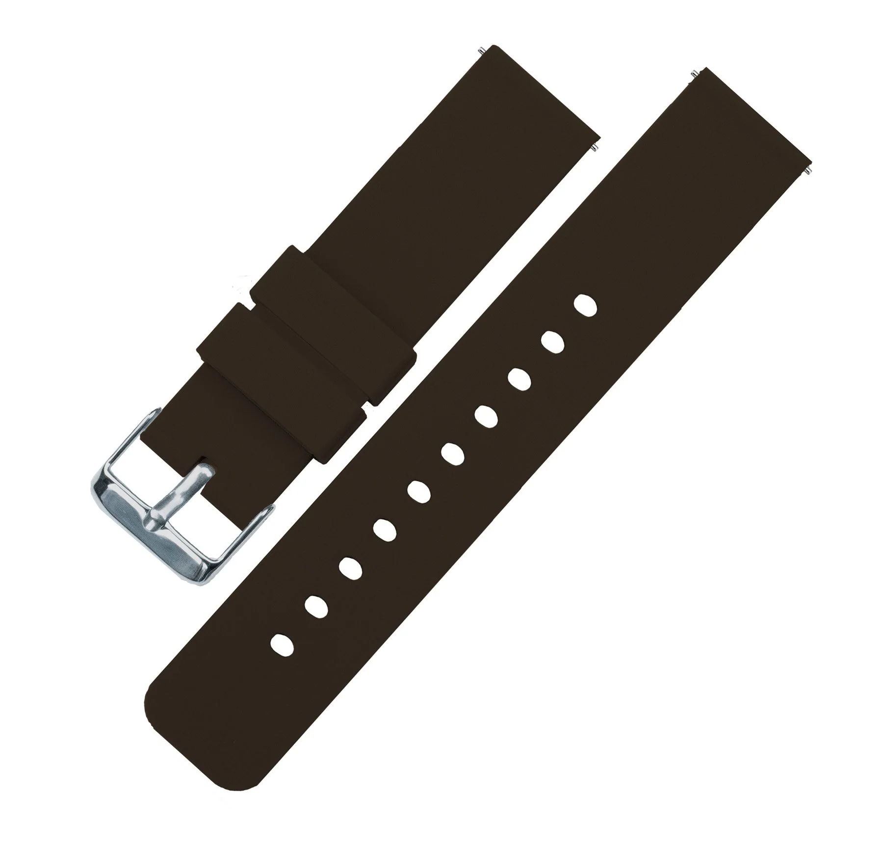 Samsung Galaxy Watch Active 2 Silicone Chocolate Brown Watch Band - Image 3