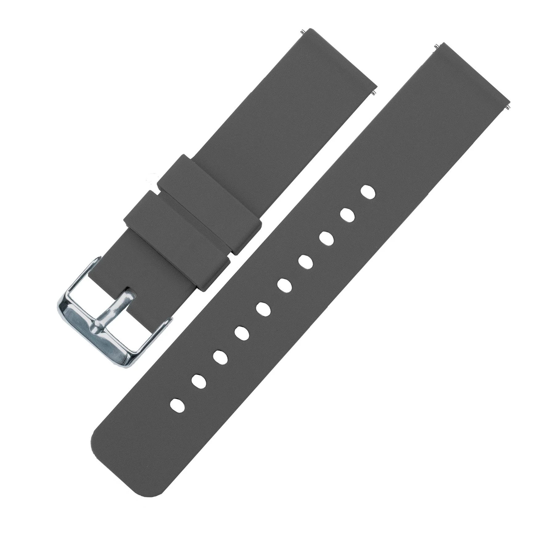 Samsung Galaxy Watch Active 2 Silicone Smokey Grey Watch Band - Image 3