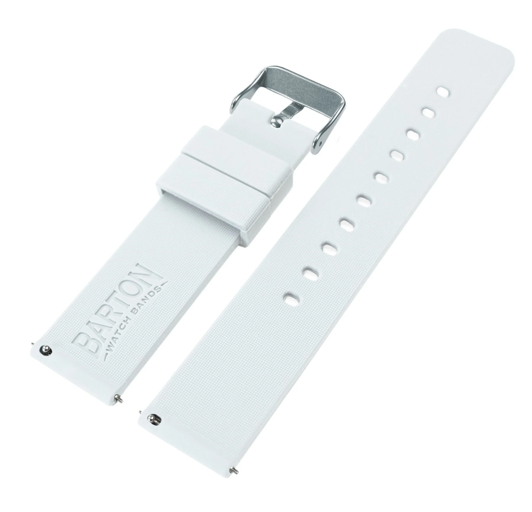 Samsung Galaxy Watch Active 2 Silicone White Watch Band - Image 4