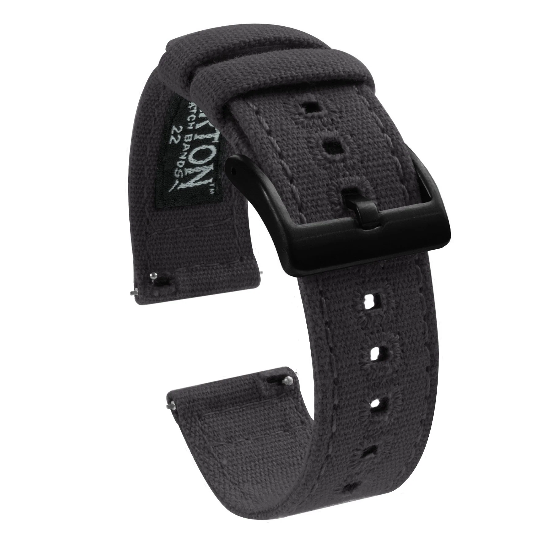 Samsung Galaxy Watch Active 2 Smoke Grey Canvas Watch Band - Image 2