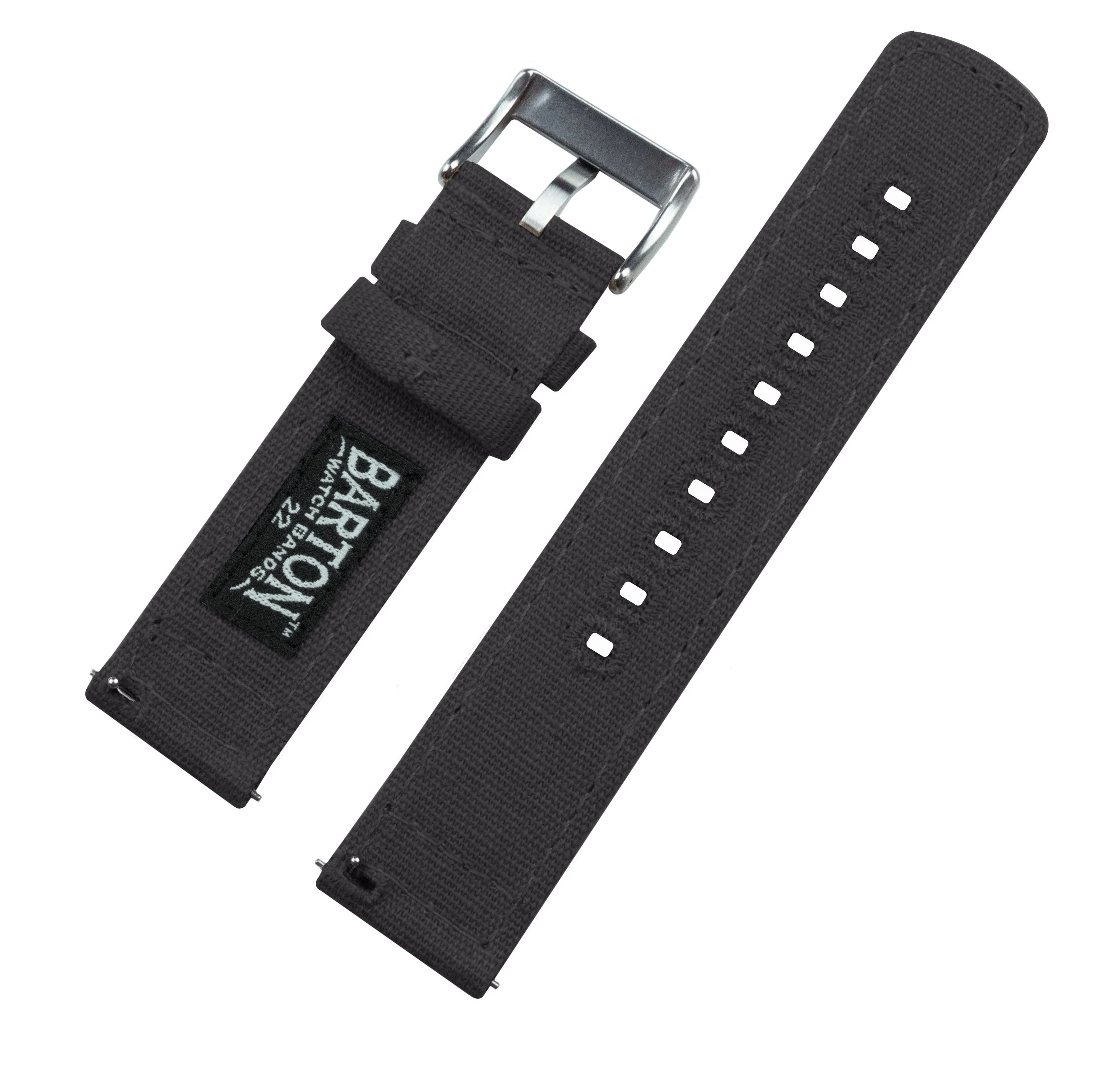 Samsung Galaxy Watch Active 2 Smoke Grey Canvas Watch Band - Image 4