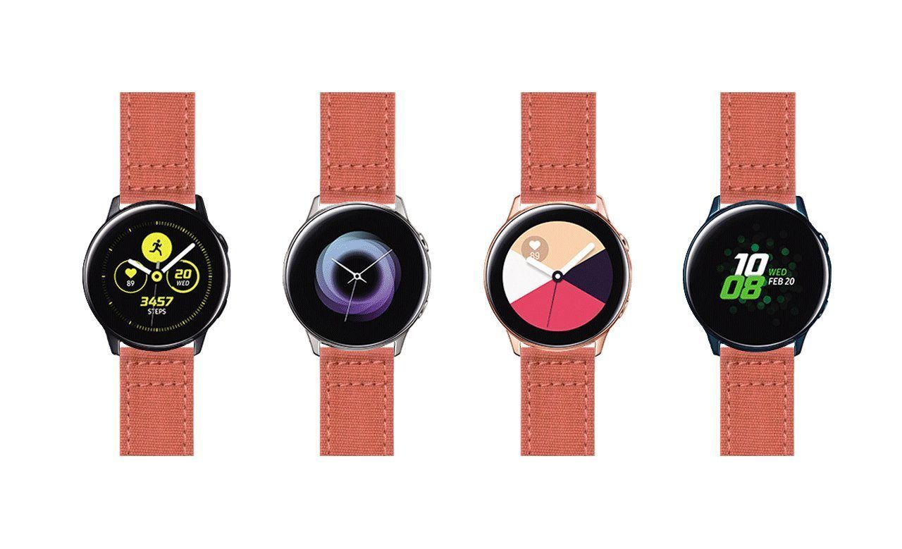 Samsung Galaxy Watch Active Autumn Canvas Watch Band - Image 6