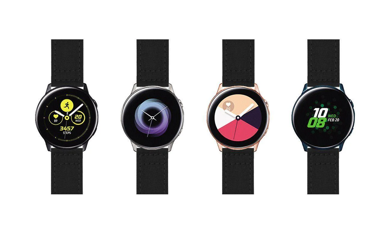 Samsung Galaxy Watch Active Black Canvas Watch Band - Image 6