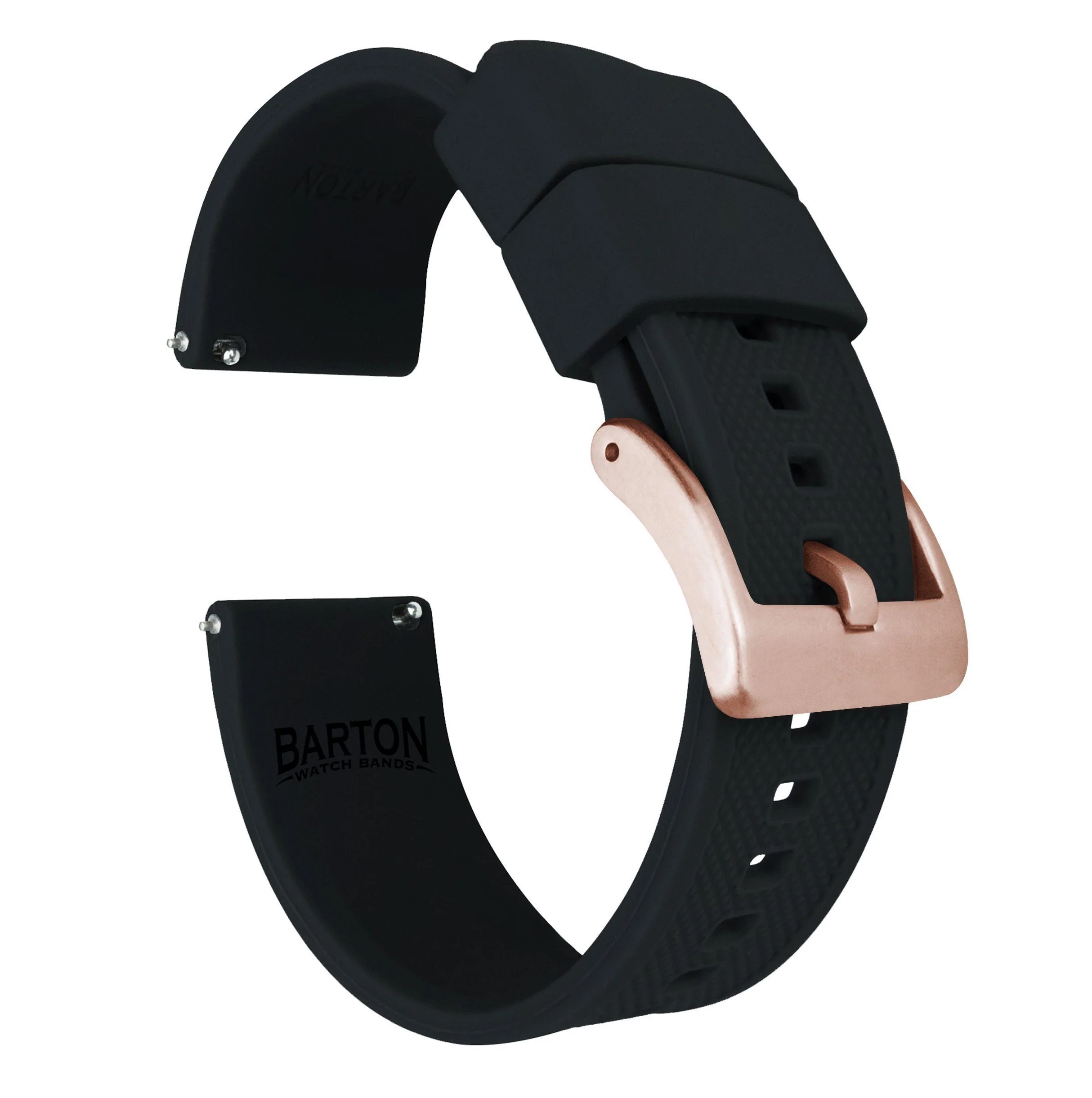 Samsung Galaxy Watch Active Elite Silicone Black Watch Band - Image 3