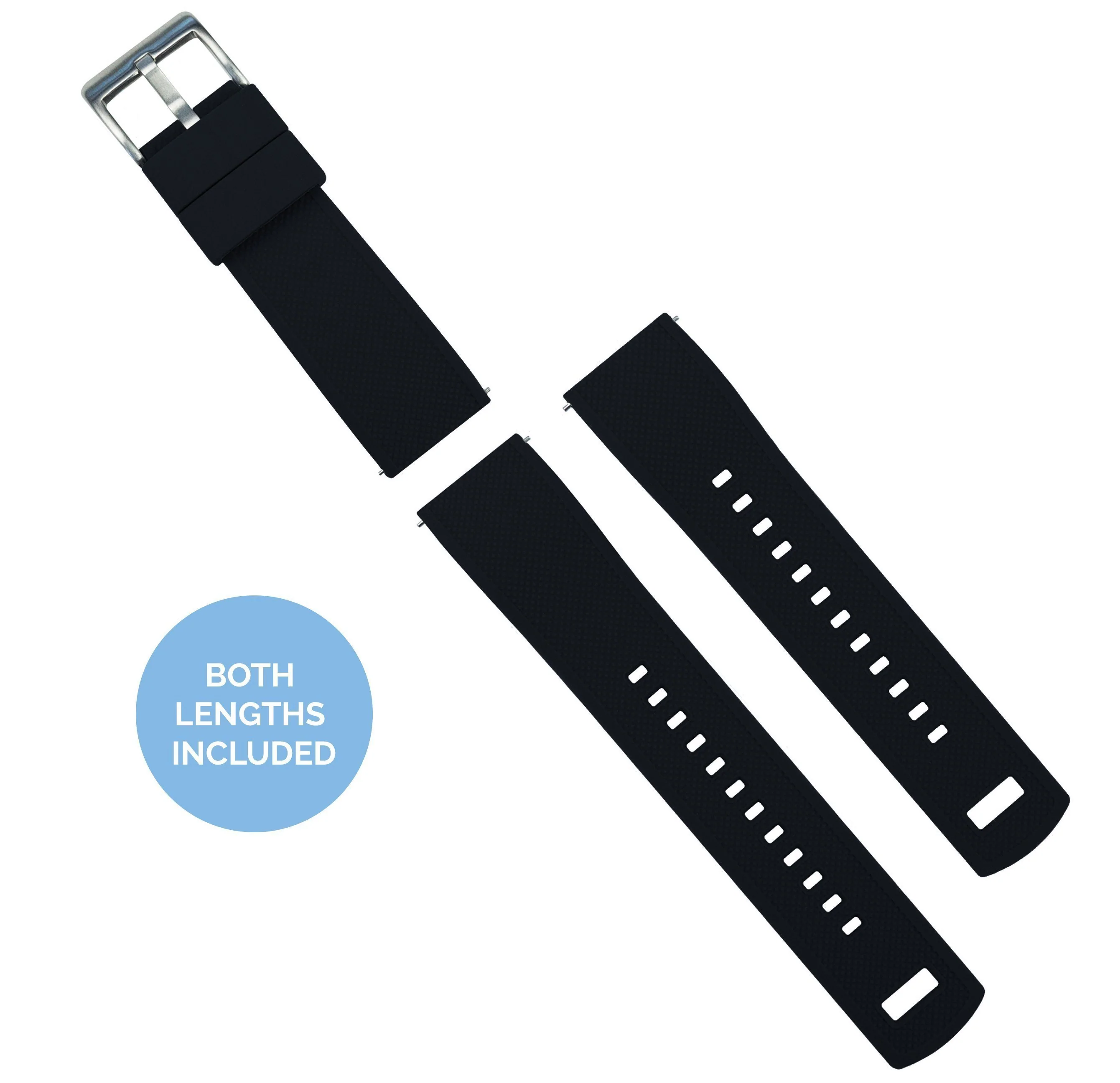 Samsung Galaxy Watch Active Elite Silicone Black Watch Band - Image 4