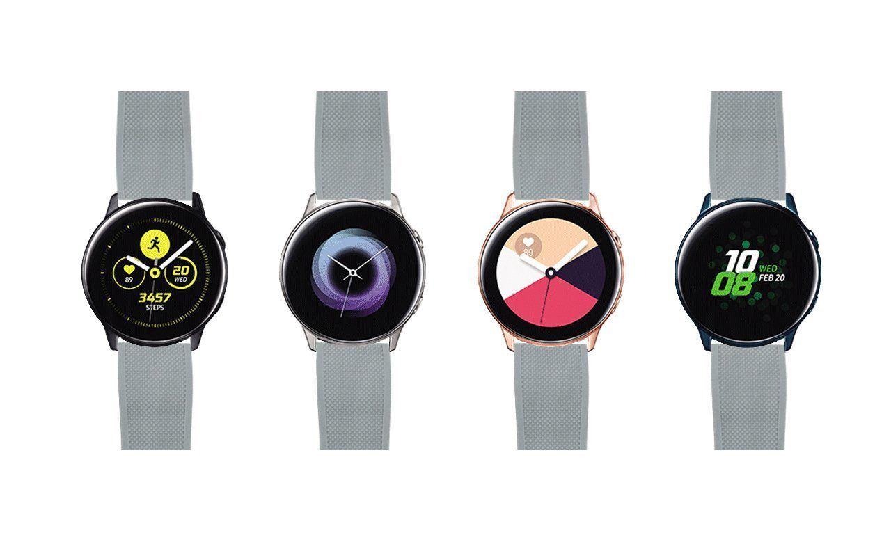 Samsung Galaxy Watch Active Elite Silicone Cool Grey Top Black Bottom Watch Band - Image 6