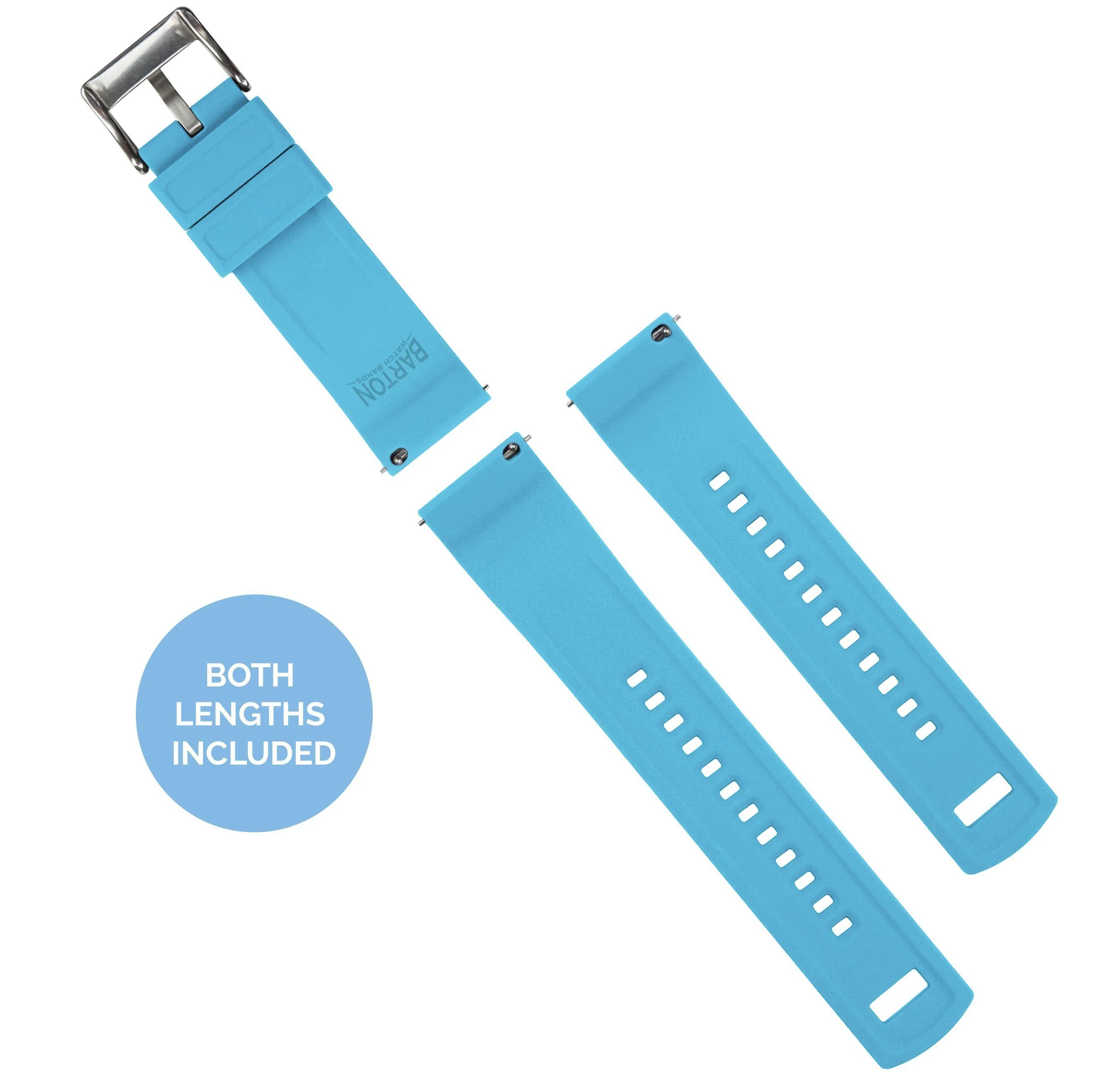 Samsung Galaxy Watch Active Elite Silicone Flatwater Blue Watch Band - Image 5