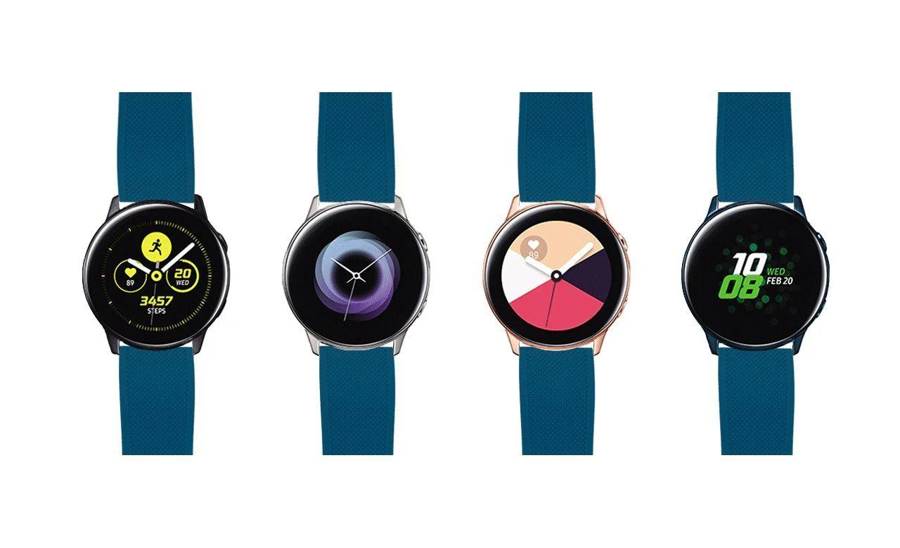 Samsung Galaxy Watch Active Elite Silicone Flatwater Blue Watch Band - Image 6