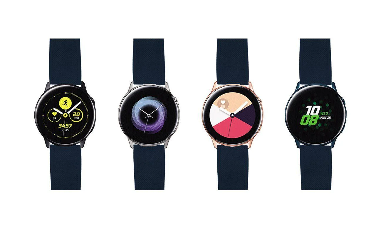 Samsung Galaxy Watch Active Elite Silicone Navy Blue Watch Band - Image 6