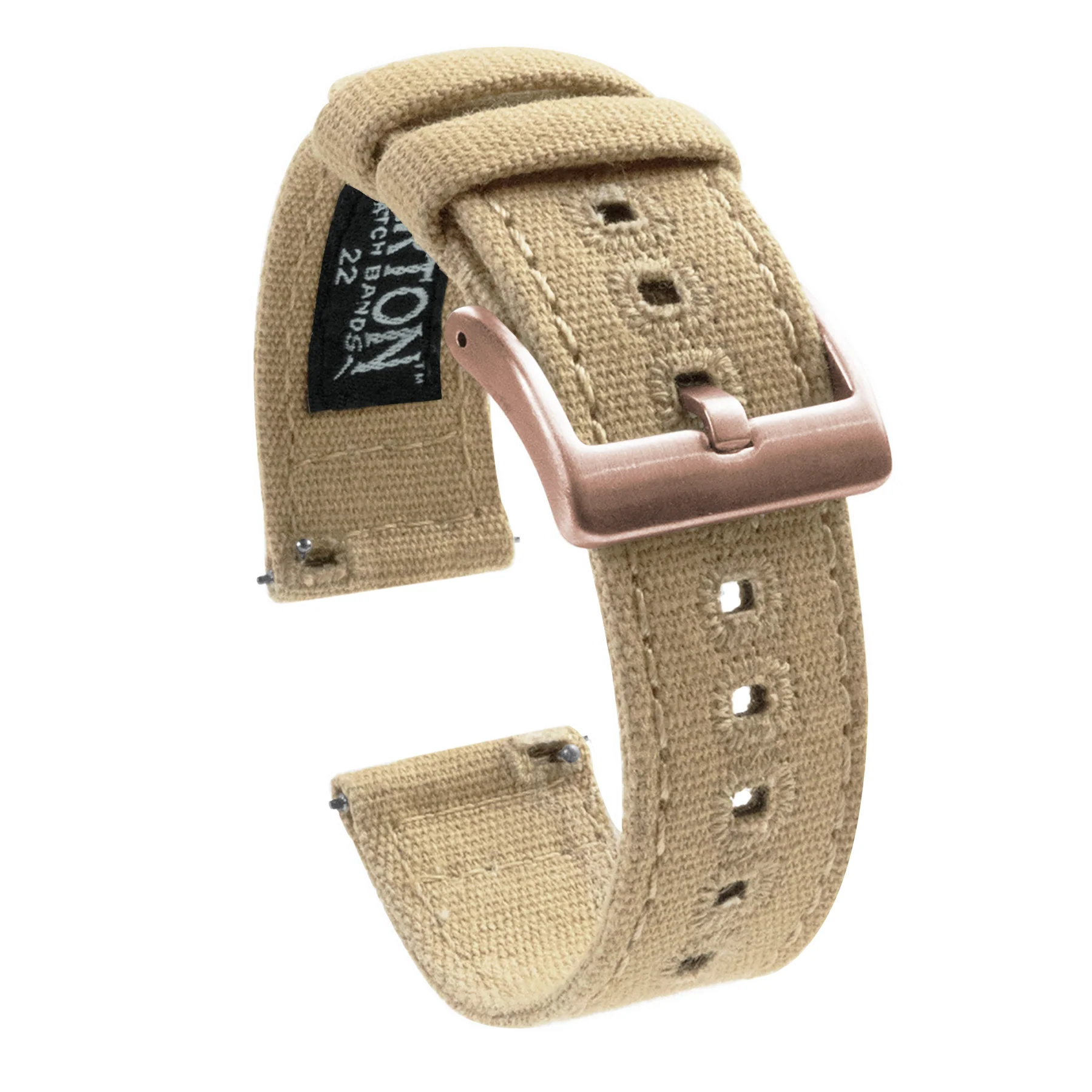 Samsung Galaxy Watch Active Khaki Canvas Watch Band - Image 5