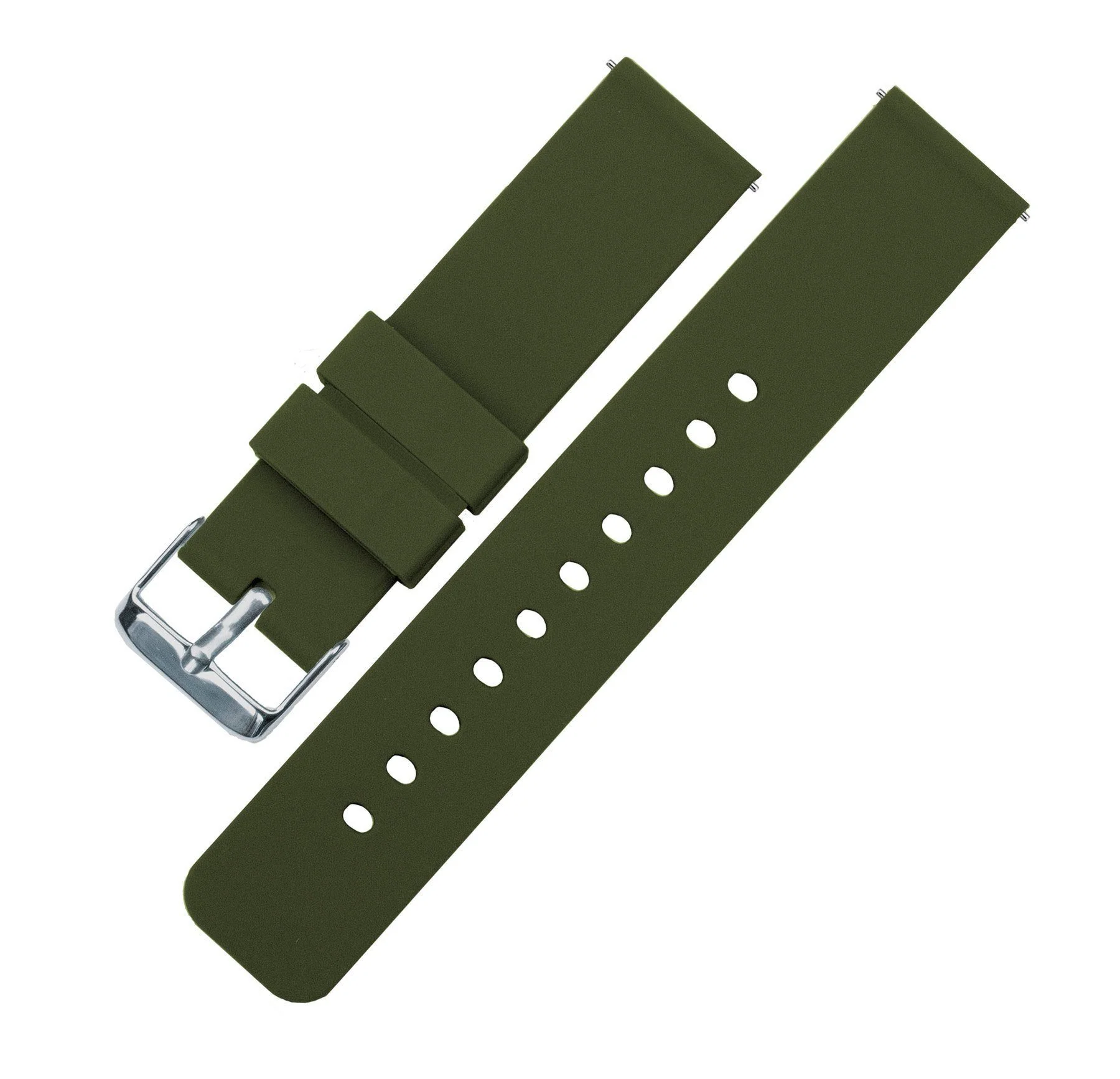 Samsung Galaxy Watch Active Silicone Army Green Watch Band - Image 4