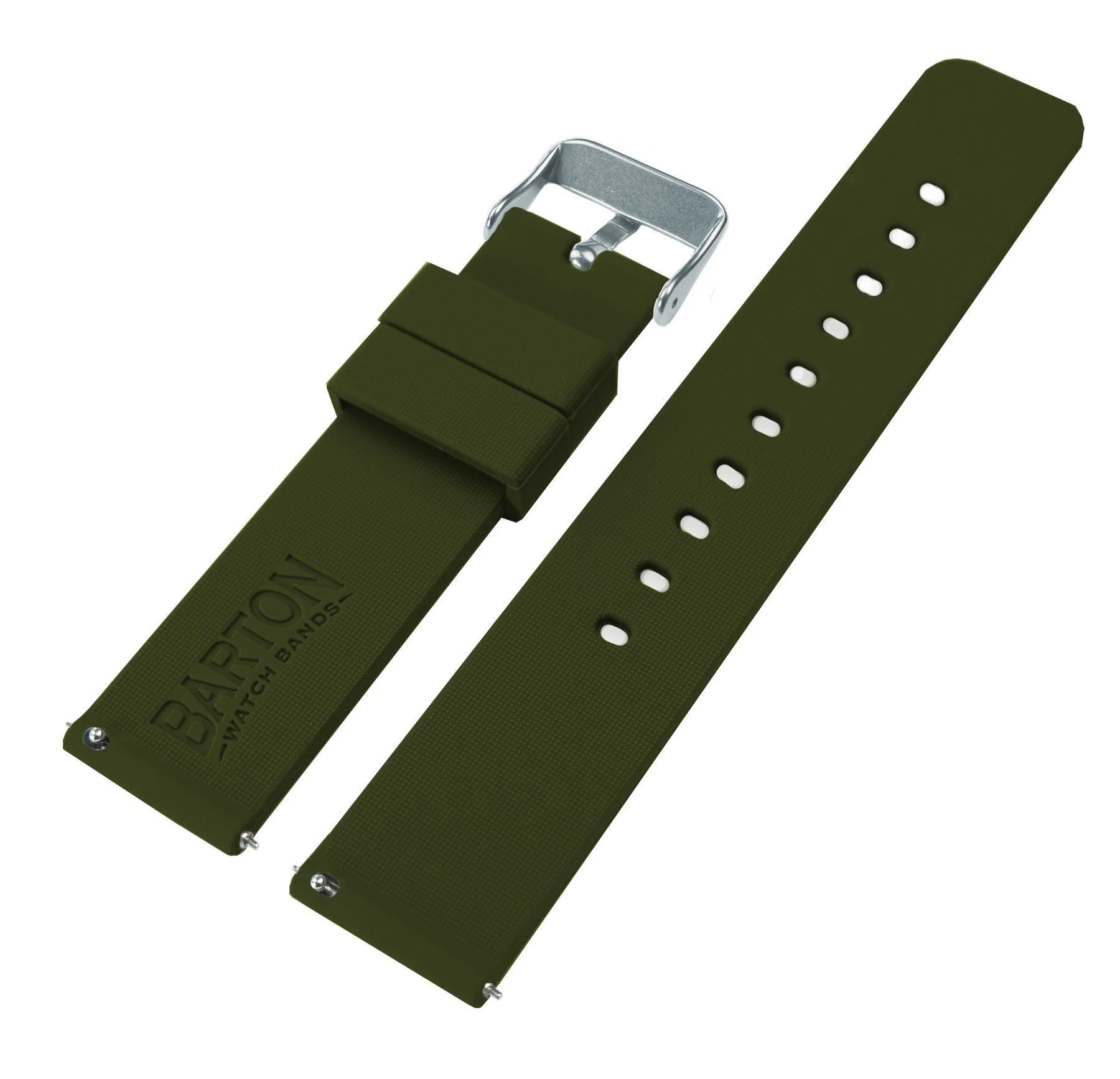 Samsung Galaxy Watch Active Silicone Army Green Watch Band - Image 5