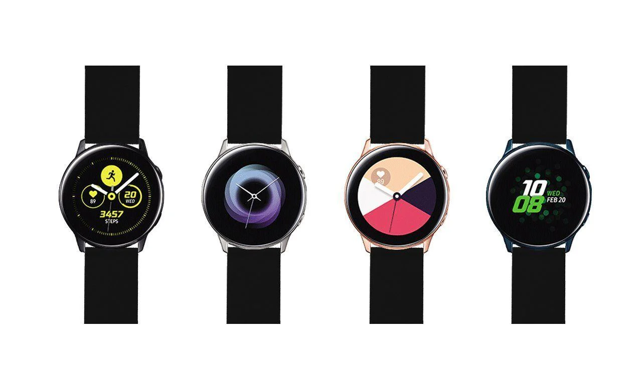 Samsung Galaxy Watch Active Silicone Black Watch Band - Image 6