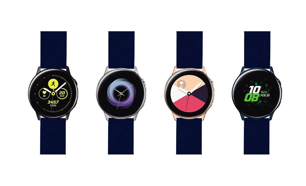 Samsung Galaxy Watch Active Silicone Navy Blue Watch Band - Image 6