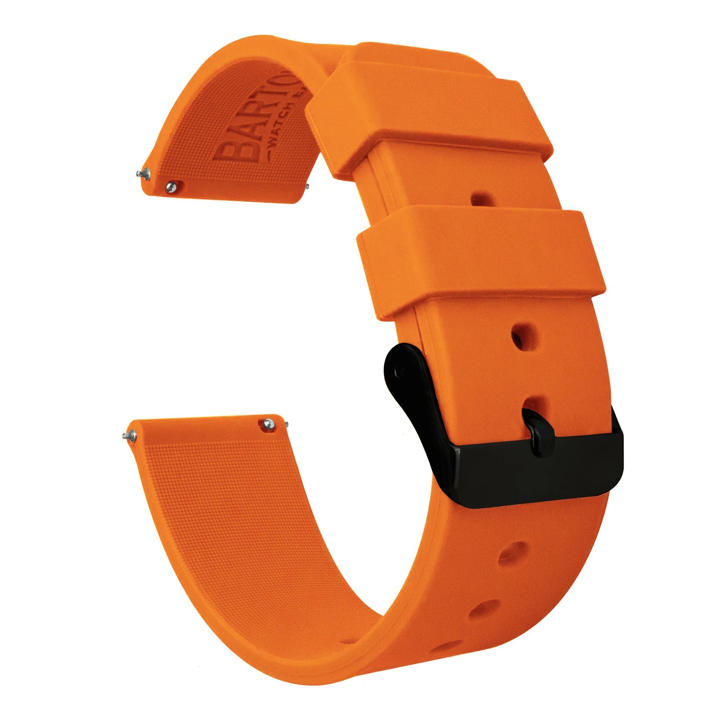 Samsung Galaxy Watch Active Silicone Pumpkin Orange Watch Band - Image 2