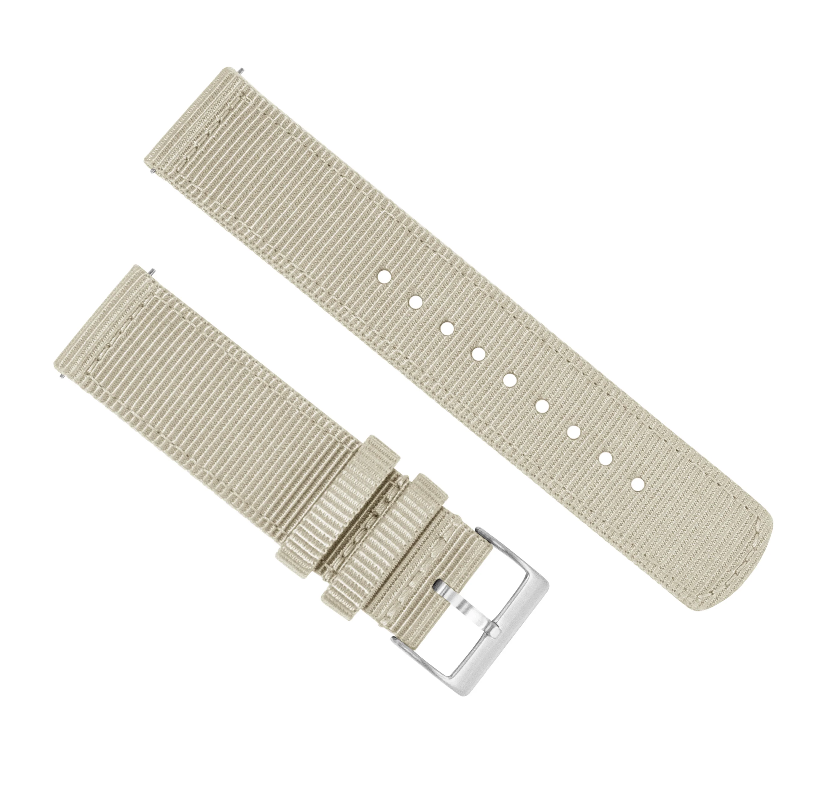 Samsung Galaxy Watch Active Two Piece NATO® style Khaki Tan Watch Band - Image 2