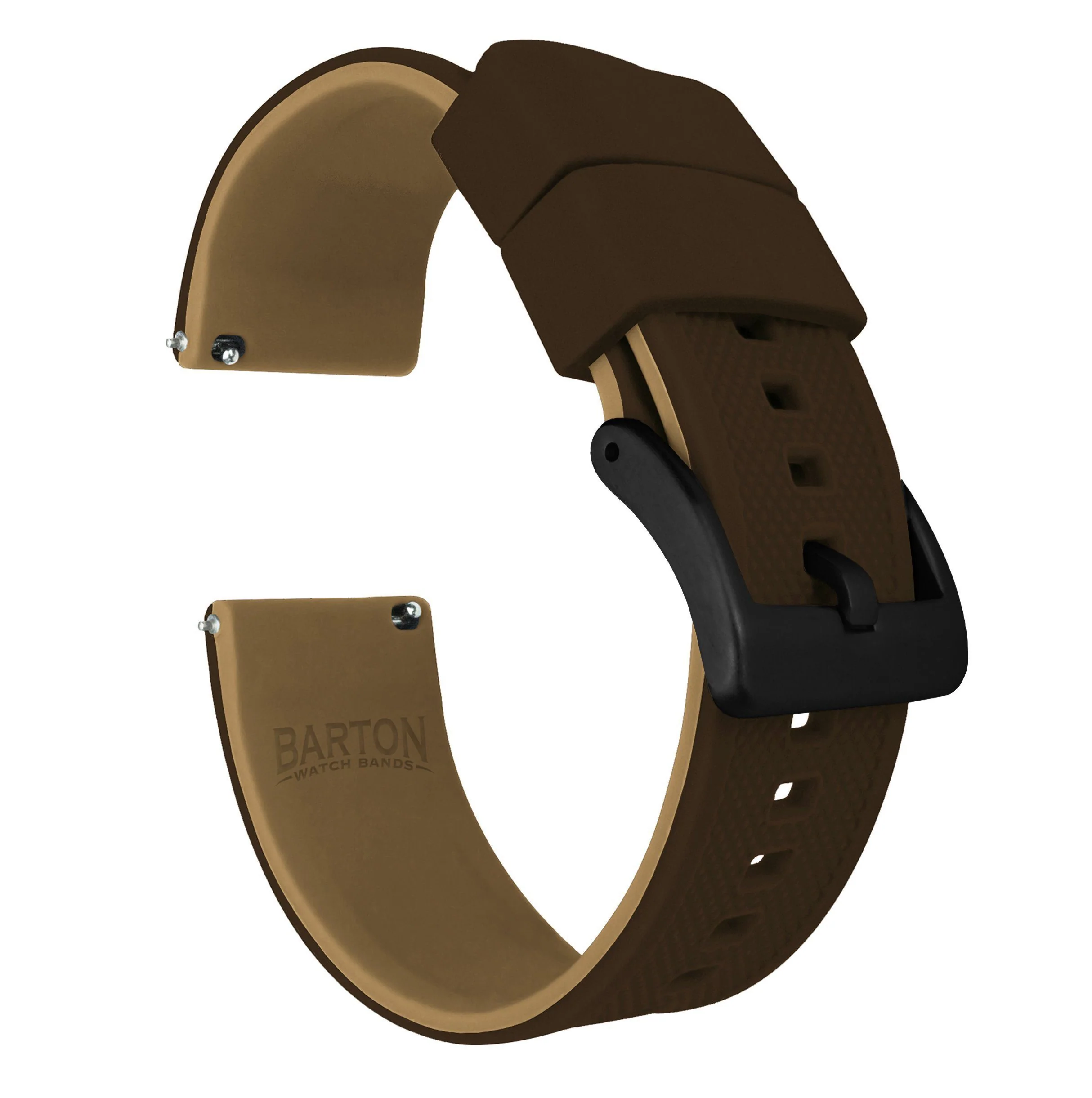 Samsung Galaxy Watch Elite Silicone Brown Top Khaki Bottom Watch Band - Image 2