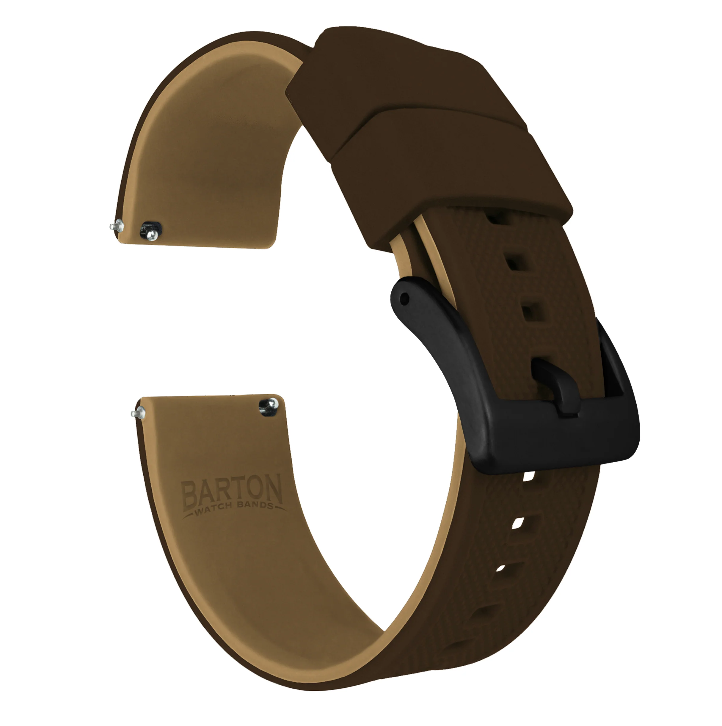Samsung Galaxy Watch3 Elite Silicone Brown Top Khaki Bottom Watch Band - Image 3