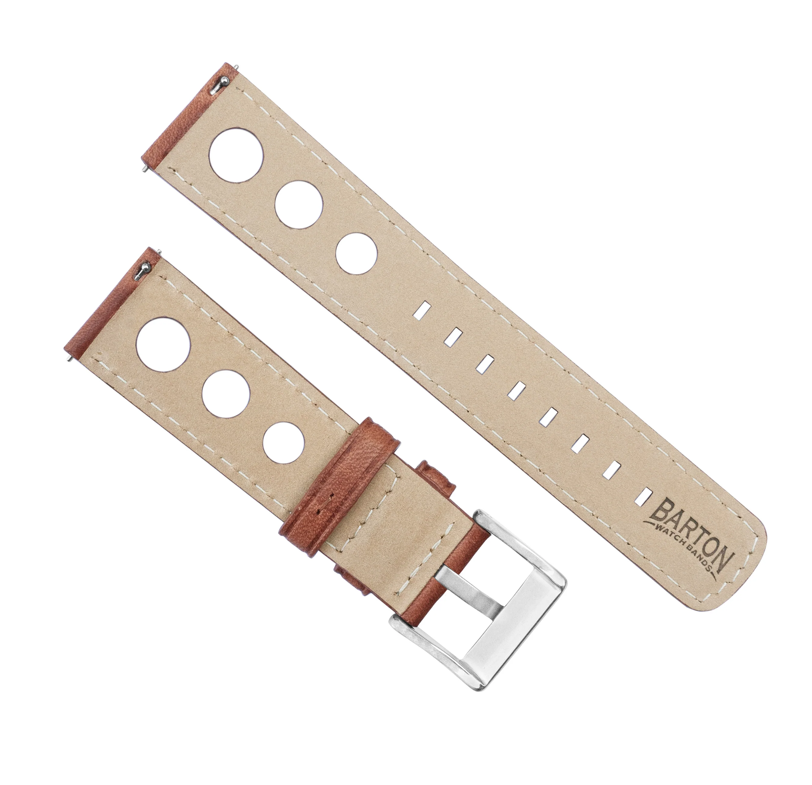 Samsung Galaxy Watch3 Rally Horween Leather Caramel Brown Watch Band - Image 3