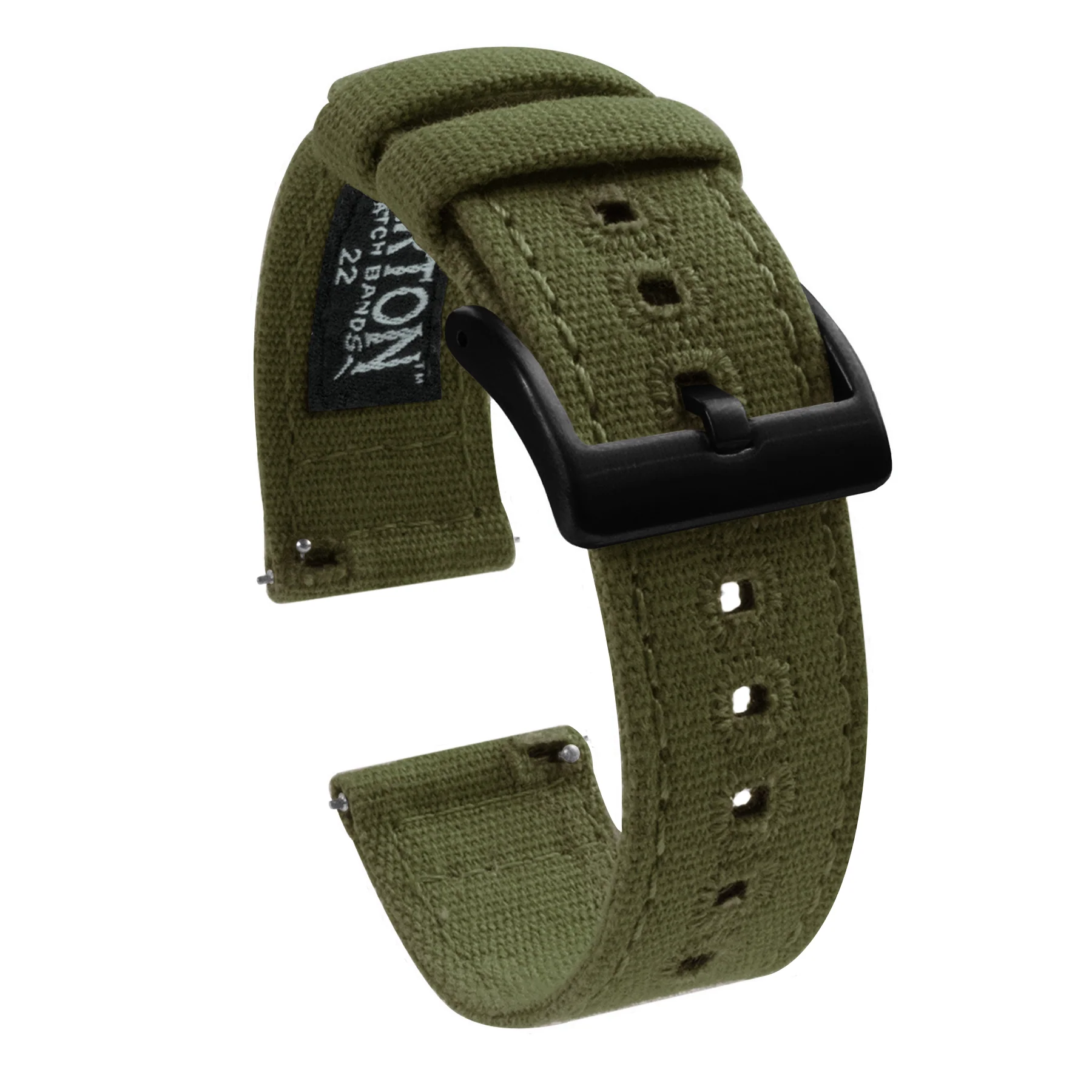 Samsung Galaxy Watch4 Army Green Canvas Watch Band - Image 2